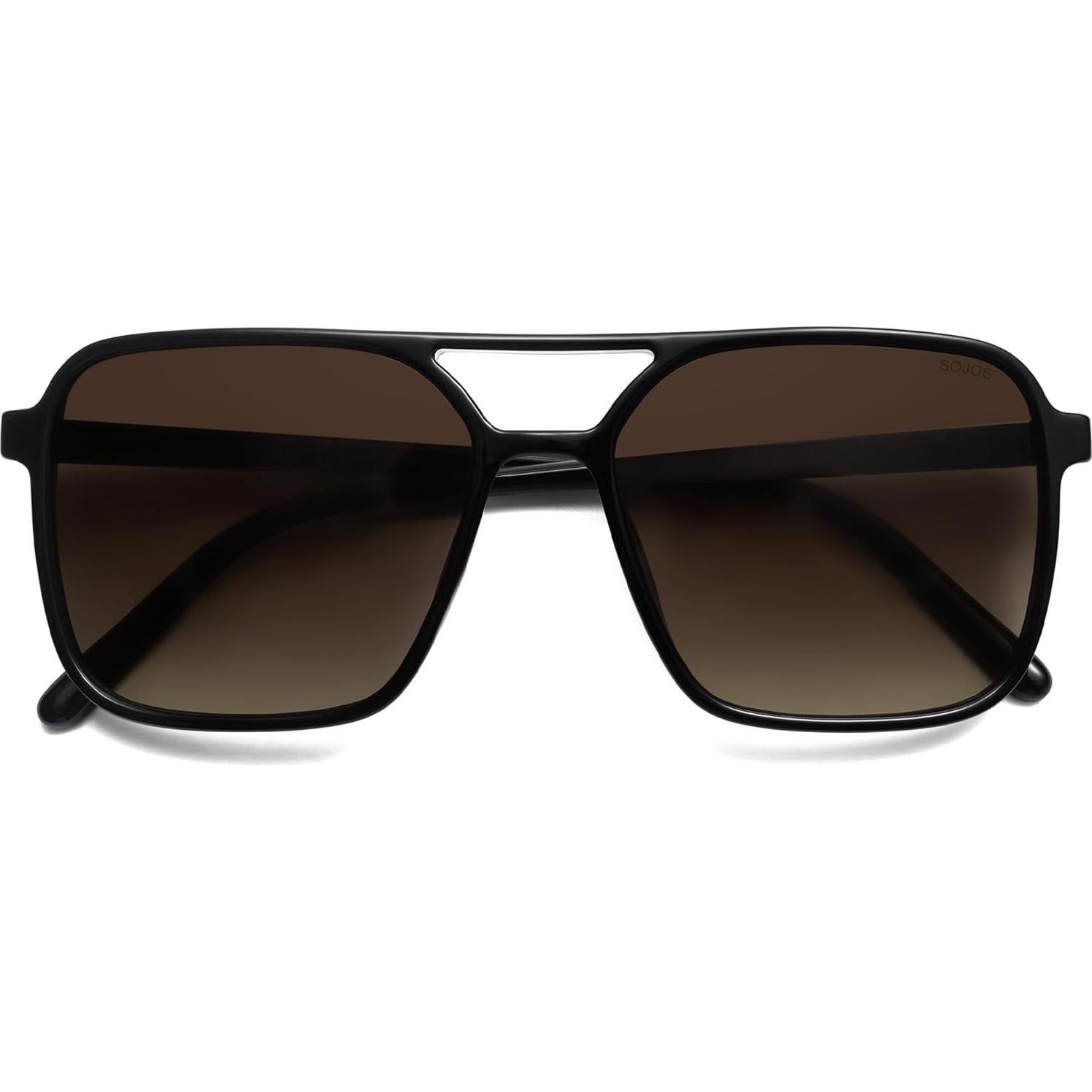 Gafas de Sol Aviador SojoS SJ2327 UV400 Unisex Negro/Marrón