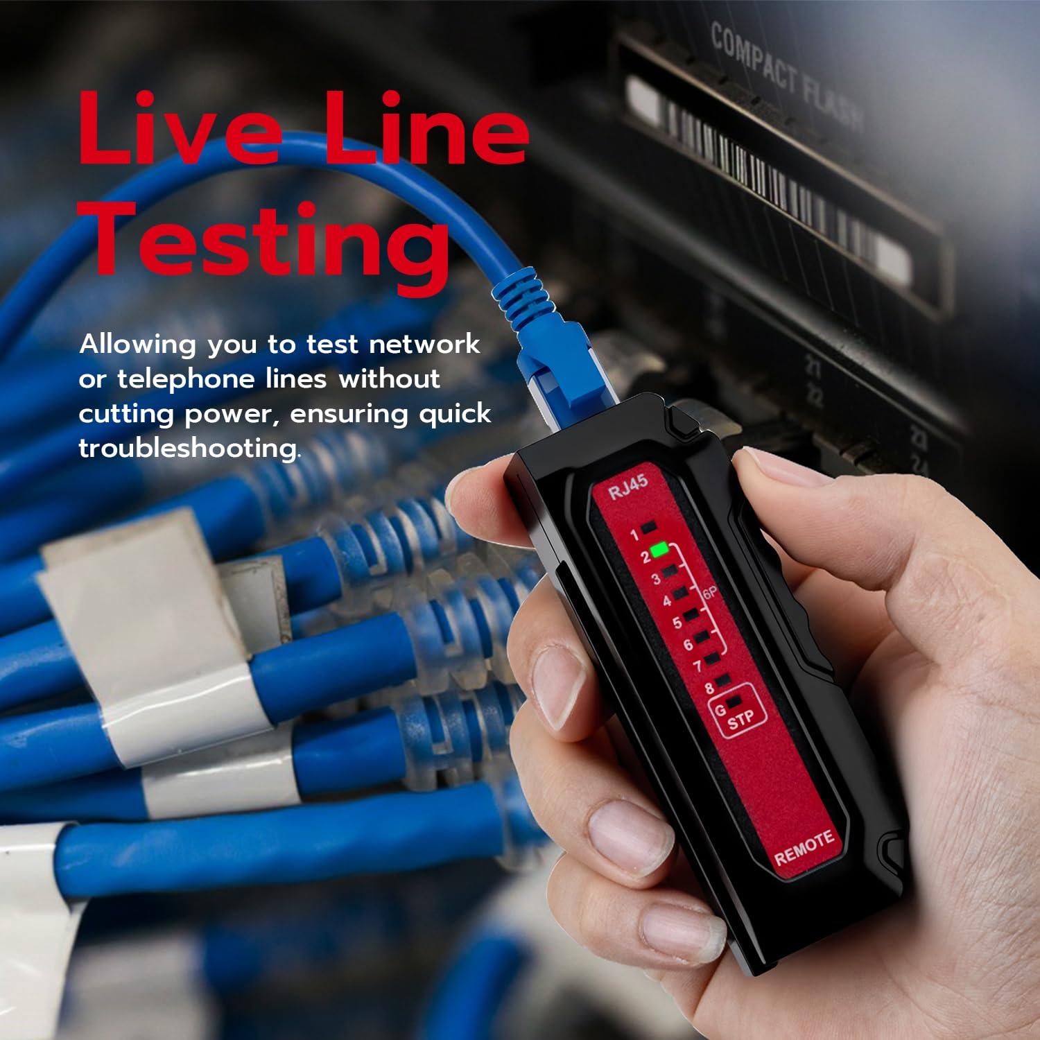 Probador de Cable de Red Mcbazel MT-020795 RJ45 RJ11 CAT5 CAT6