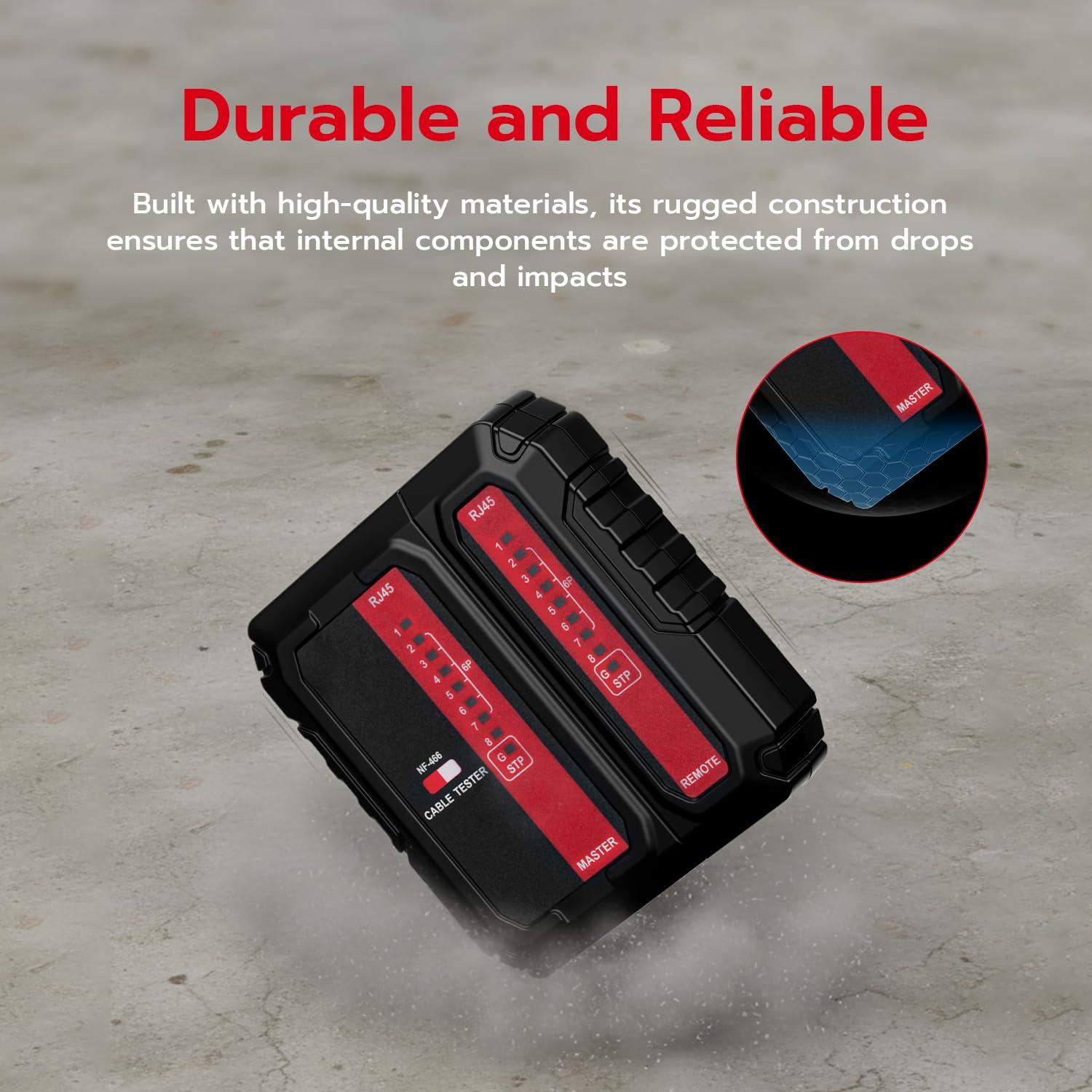 Probador de Cable de Red Mcbazel MT-020795 RJ45 RJ11 CAT5 CAT6