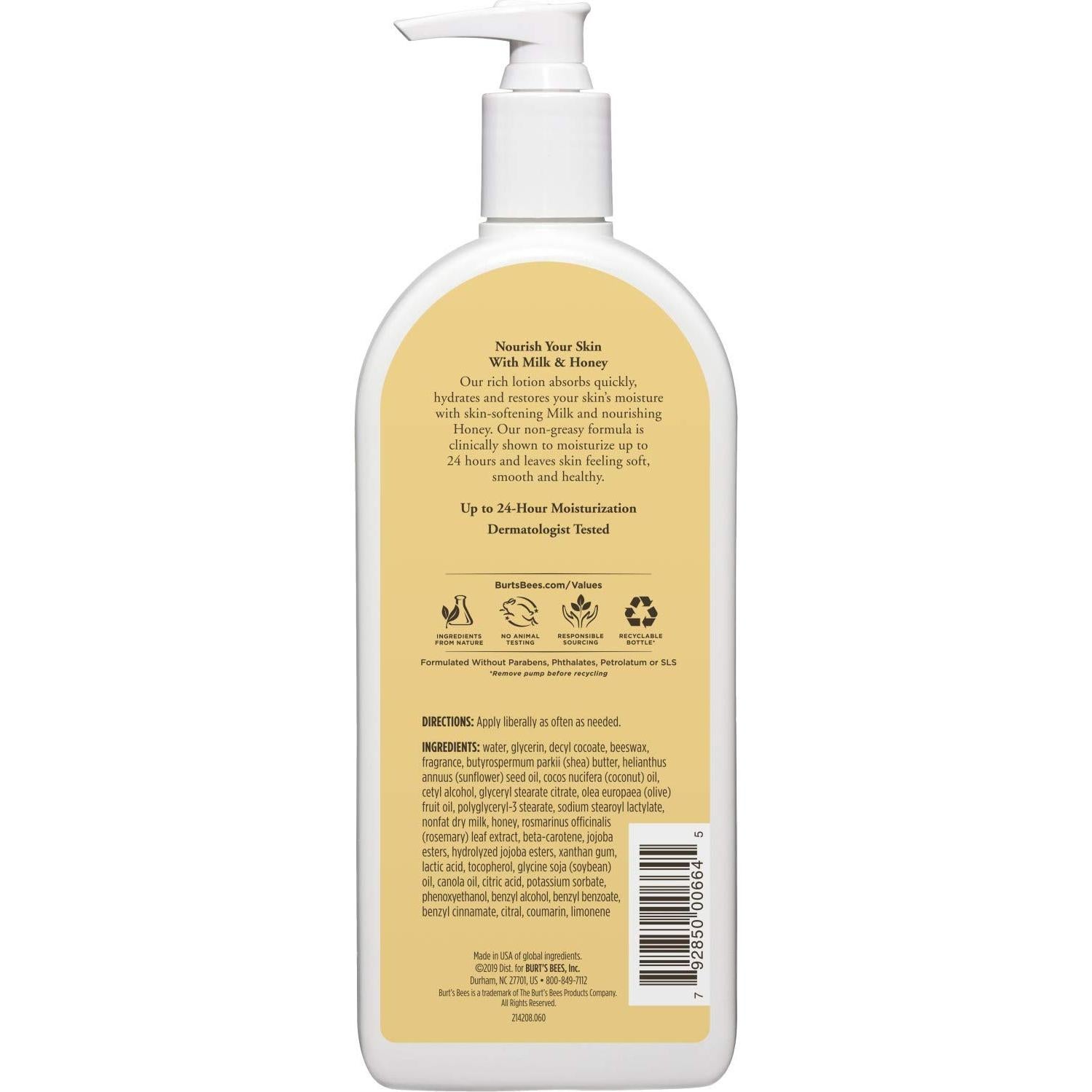 Loción Corporal Burt's Bees Leche y Miel 387g Piel Normal a Seca