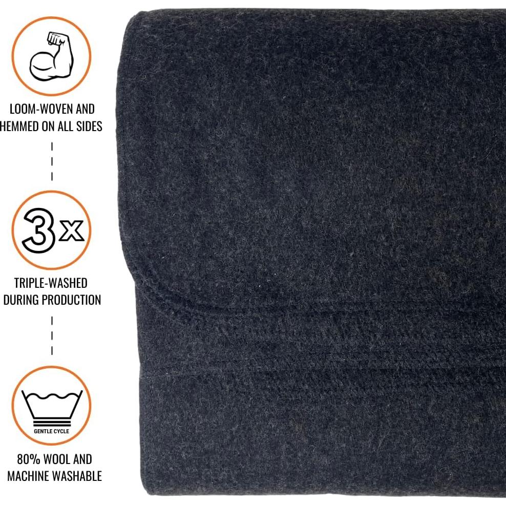 Manta de Lana Arcturus - Cálida y Lavable - Grande 162x224 cm