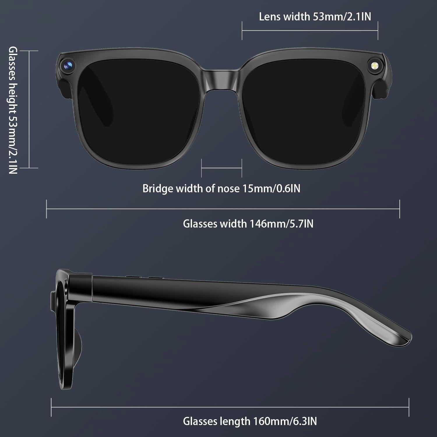 Gafas Inteligentes Bapick con Cámara 8MP y Audio Abierto