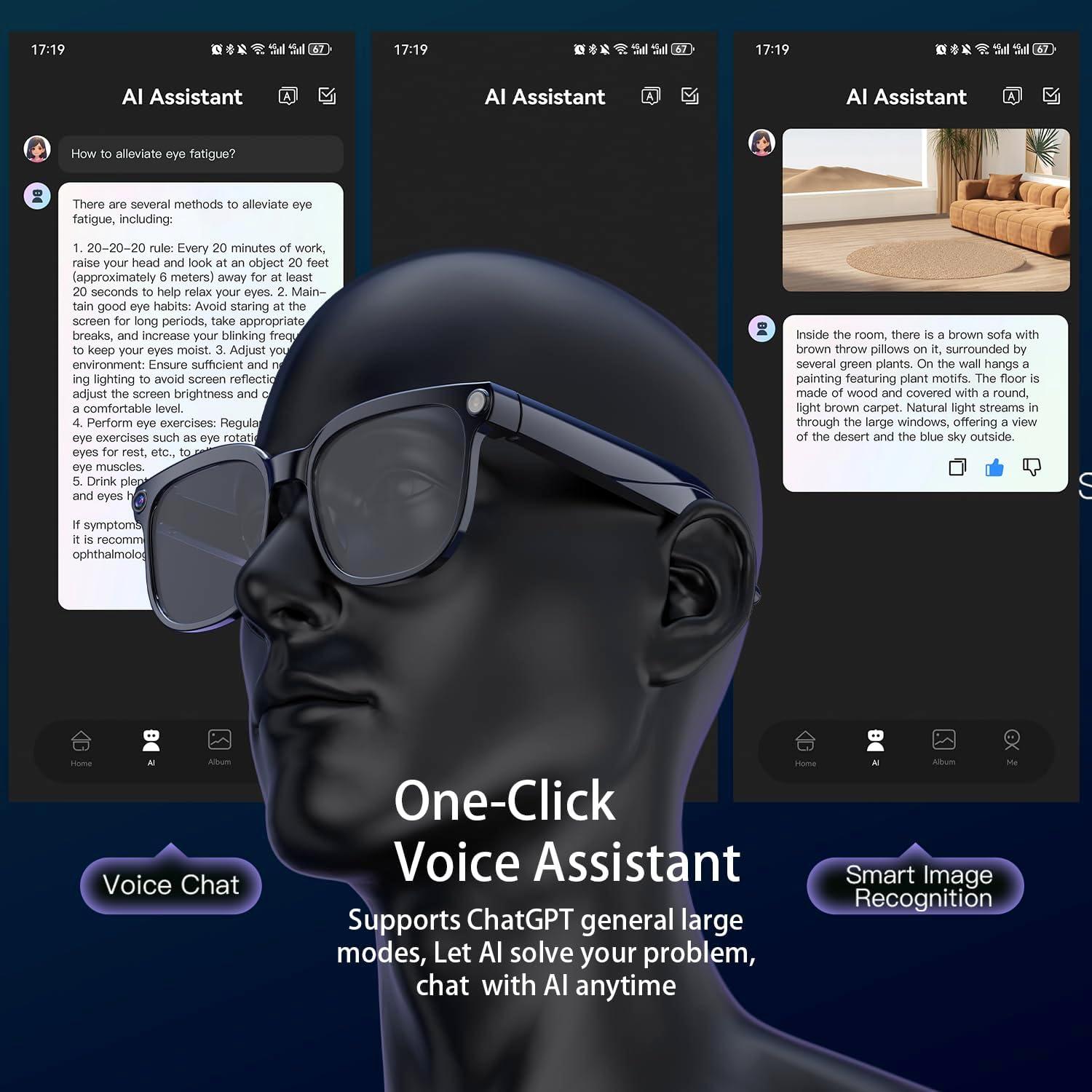 Gafas Inteligentes Bapick con Cámara 8MP y Audio Abierto