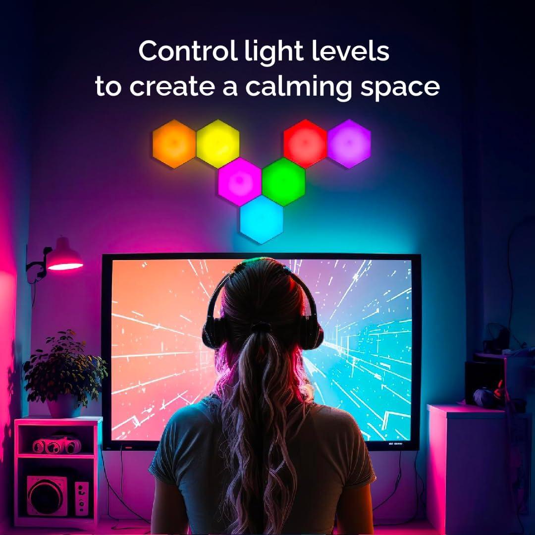 Emberela HEXlights 7-Pack Luces LED Hexagonales RGB