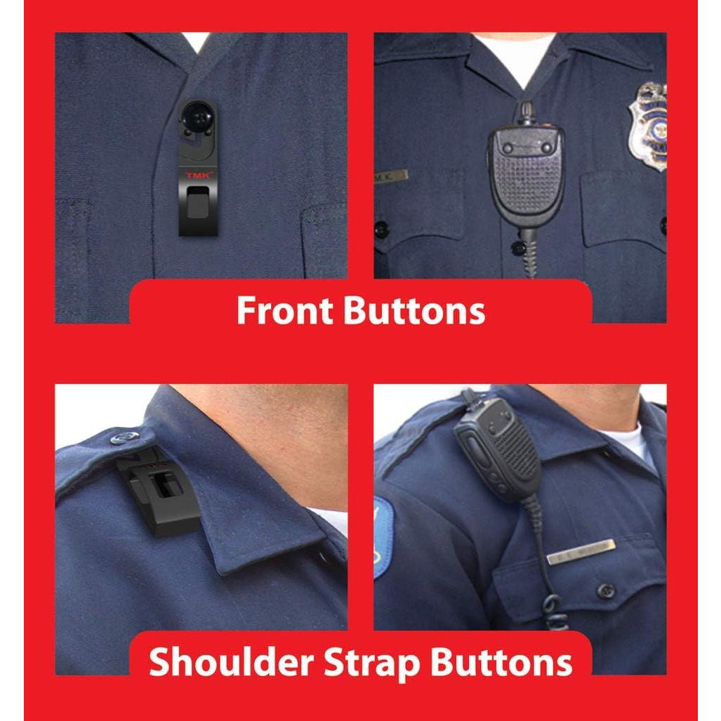 Clip de Micrófono Táctico TMK para Uniformes de Primeros Respondedores