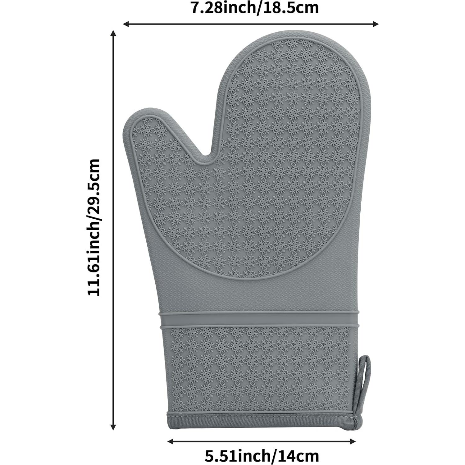 Guantes de Horno de Silicona Hovico 2PCS Resistentes al Calor 260°C