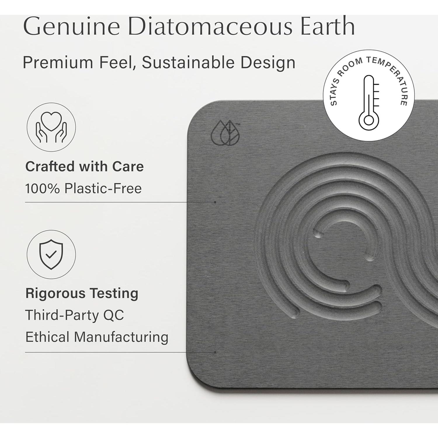 Mate de Baño Dorai Pizarra Zen 60x39cm Antideslizante