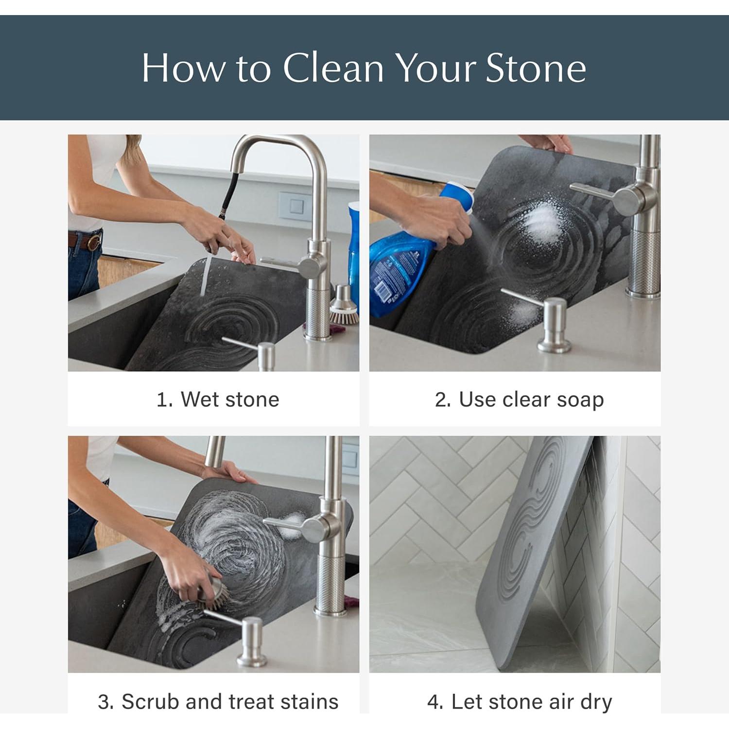 Mate de Baño Dorai Pizarra Zen 60x39cm Antideslizante