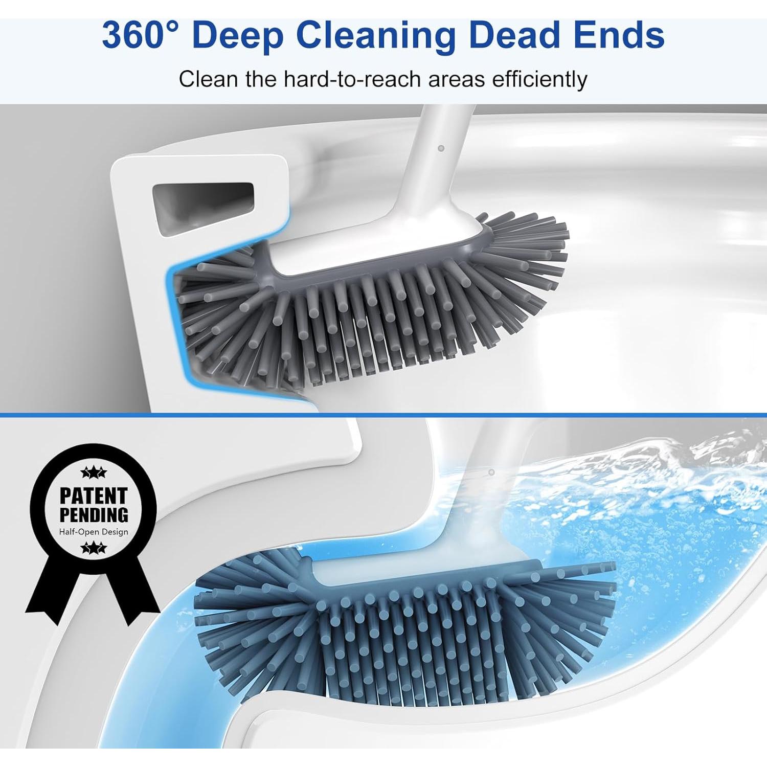 Cepillo de Inodoro de Silicona HAMITOR con Soporte Ventilado