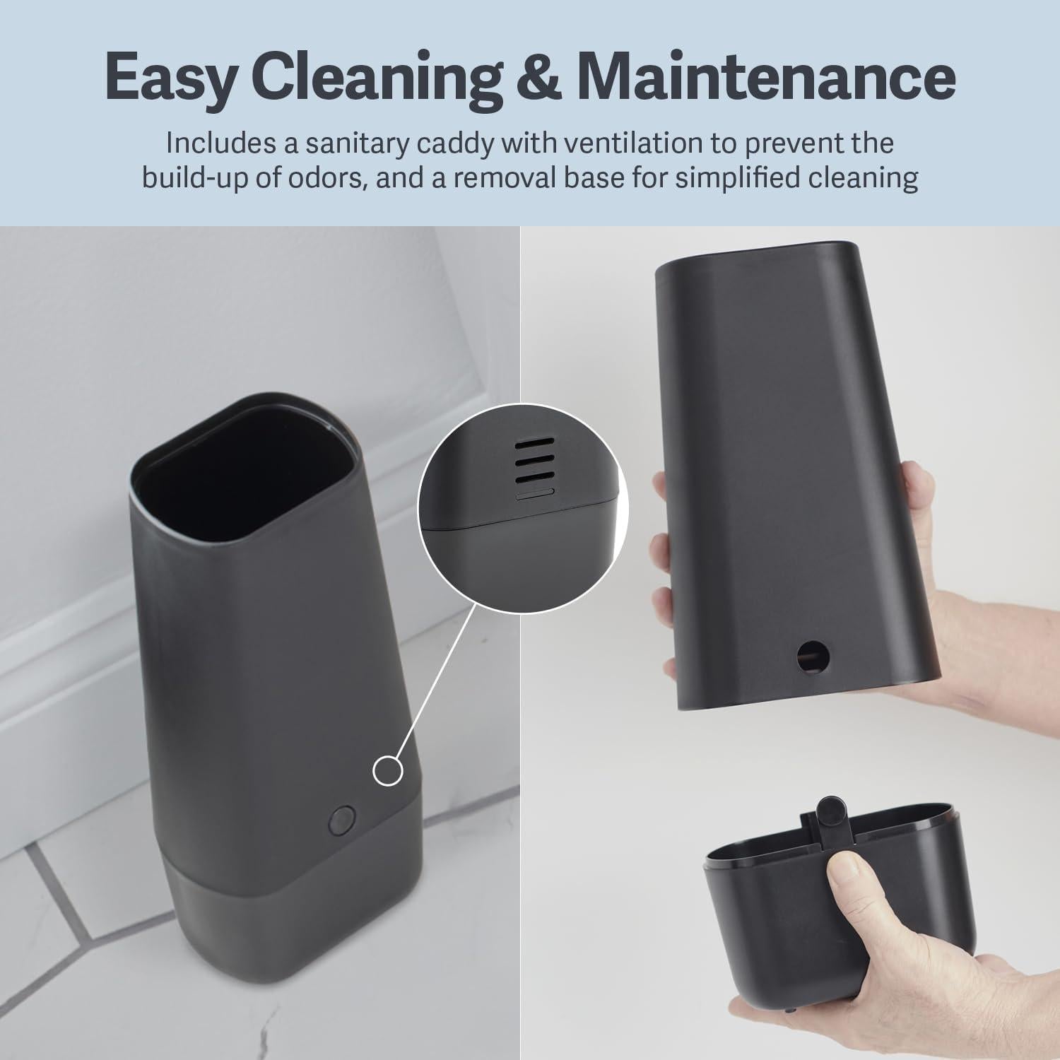 Cepillo de Inodoro Casabella con Caddy, Negro, Silicona Reciclada