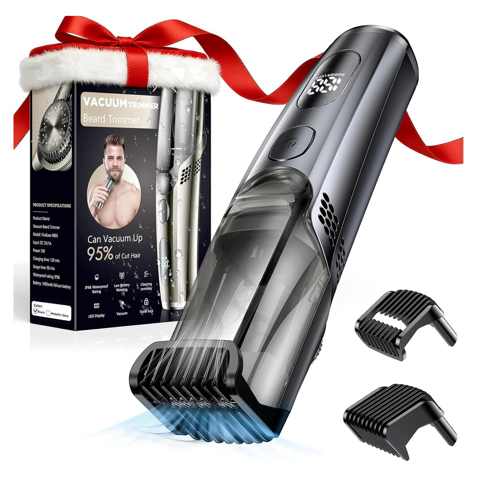 Recortadora de Barba VivaEase con Vacío, Ajustable 1-20mm