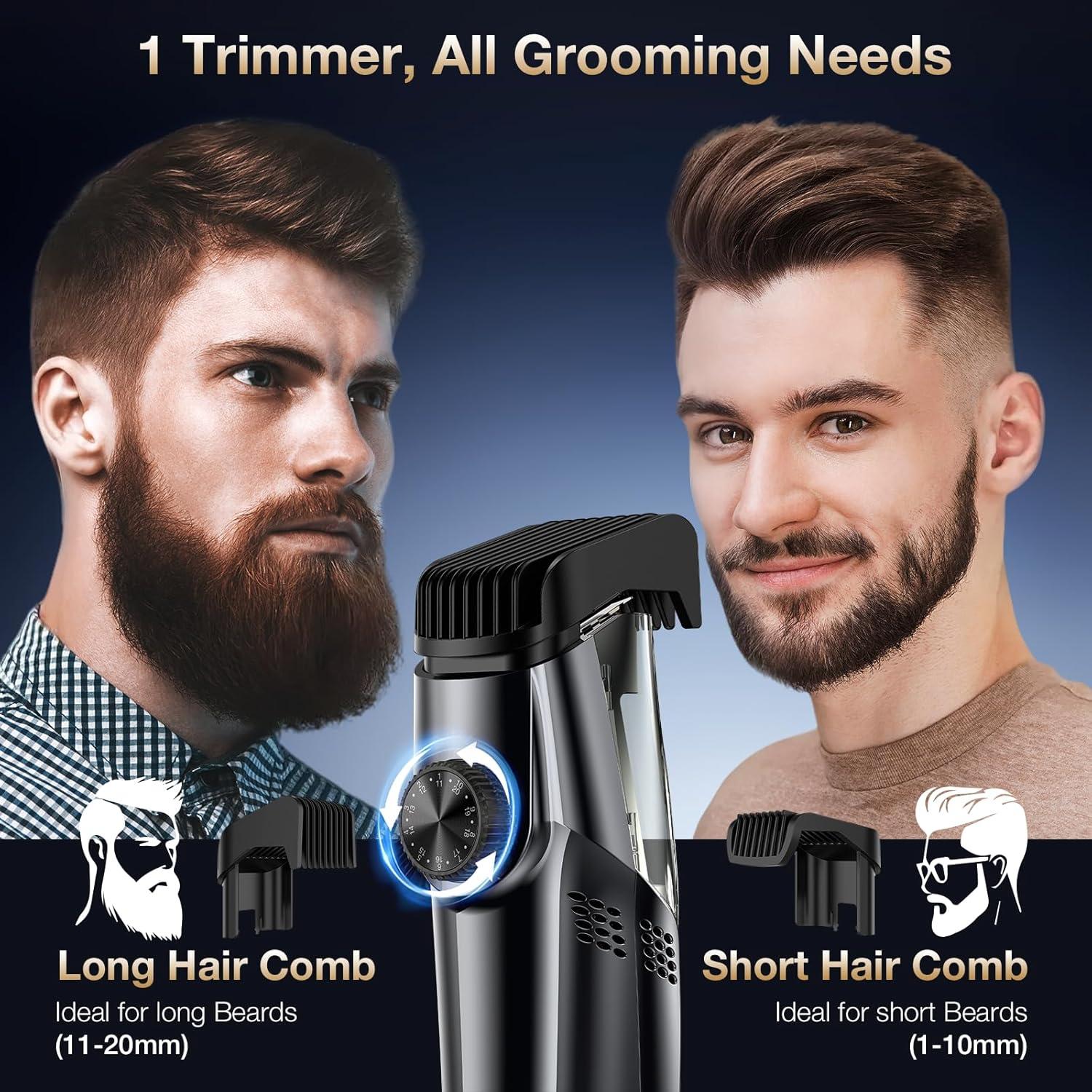 Recortadora de Barba VivaEase con Vacío, Ajustable 1-20mm