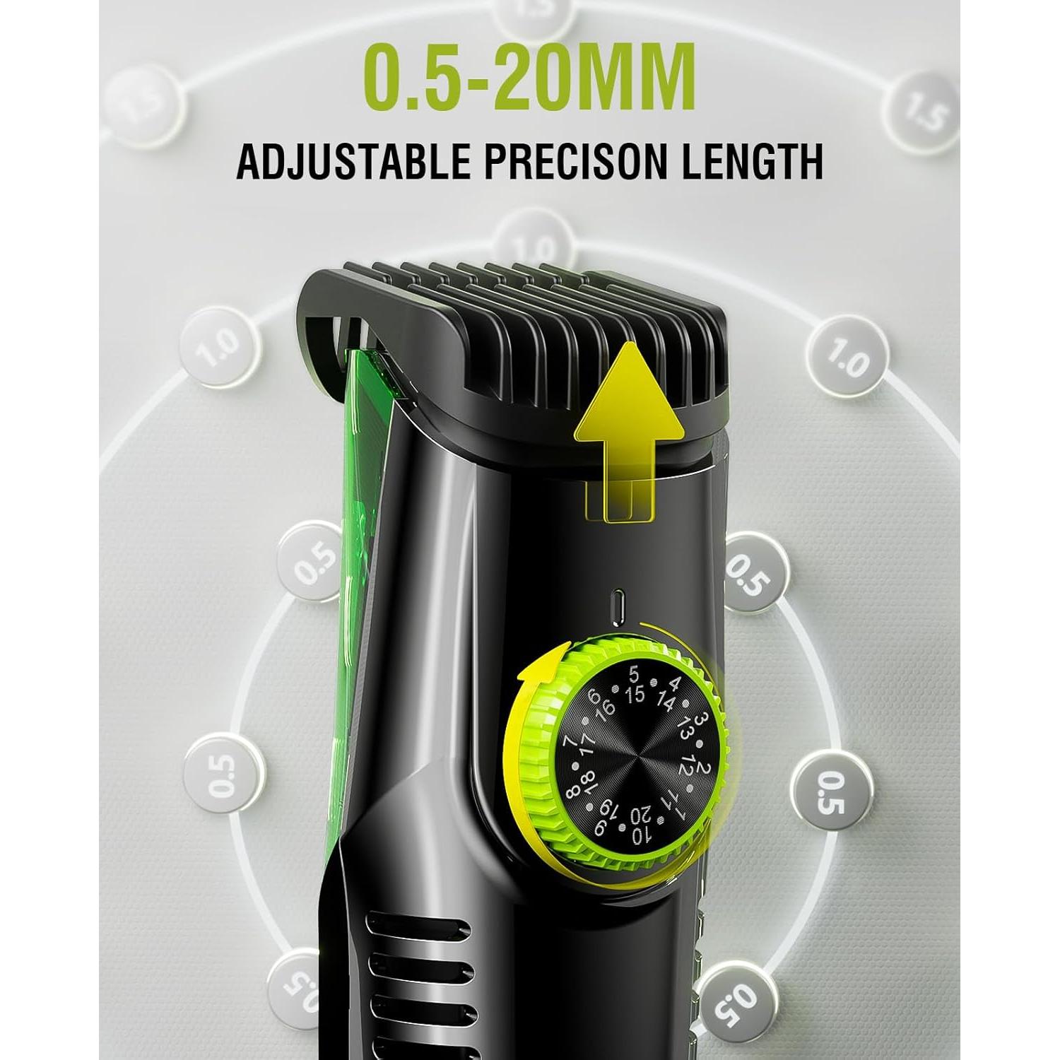 Recortadora de Barba SHPAVVER ZKS-001 Impermeable con Aspiradora