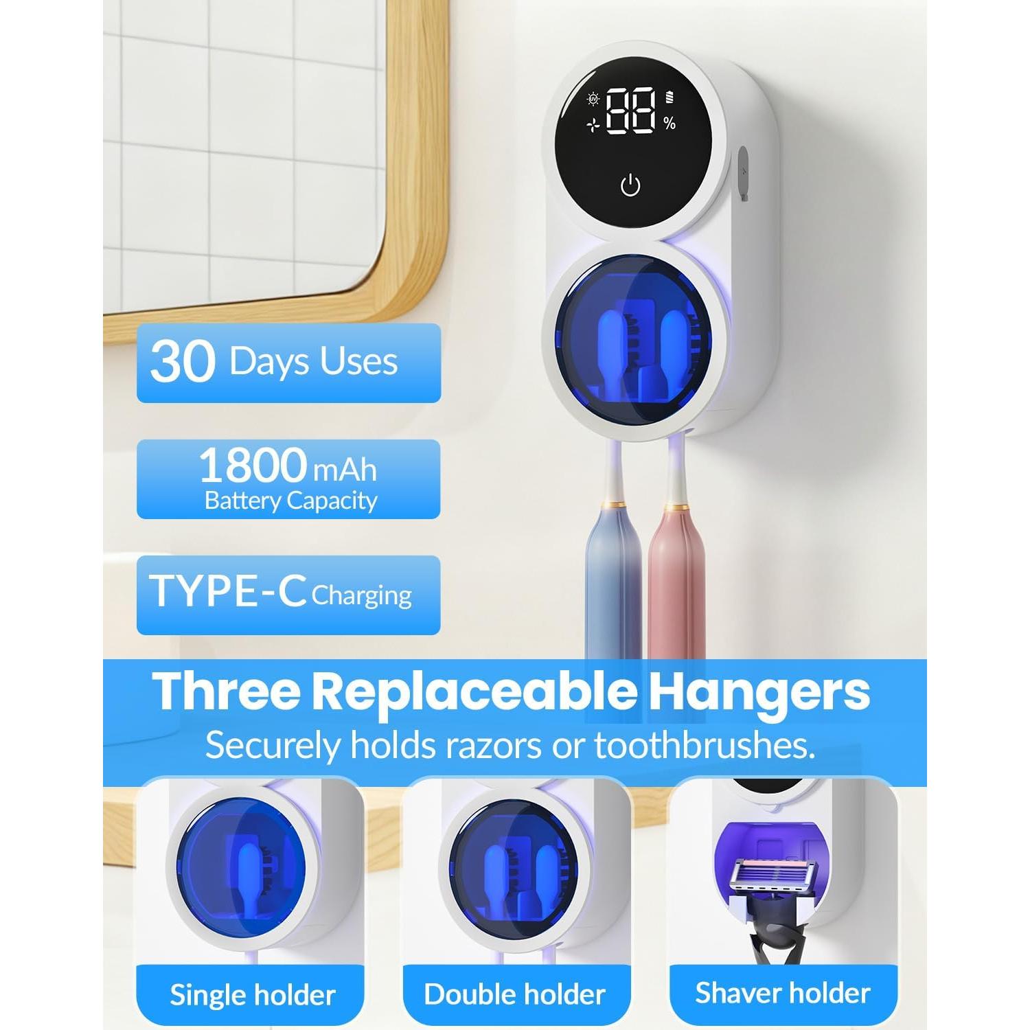 Soporte desinfectante para cepillos de dientes GEVOODIX X122