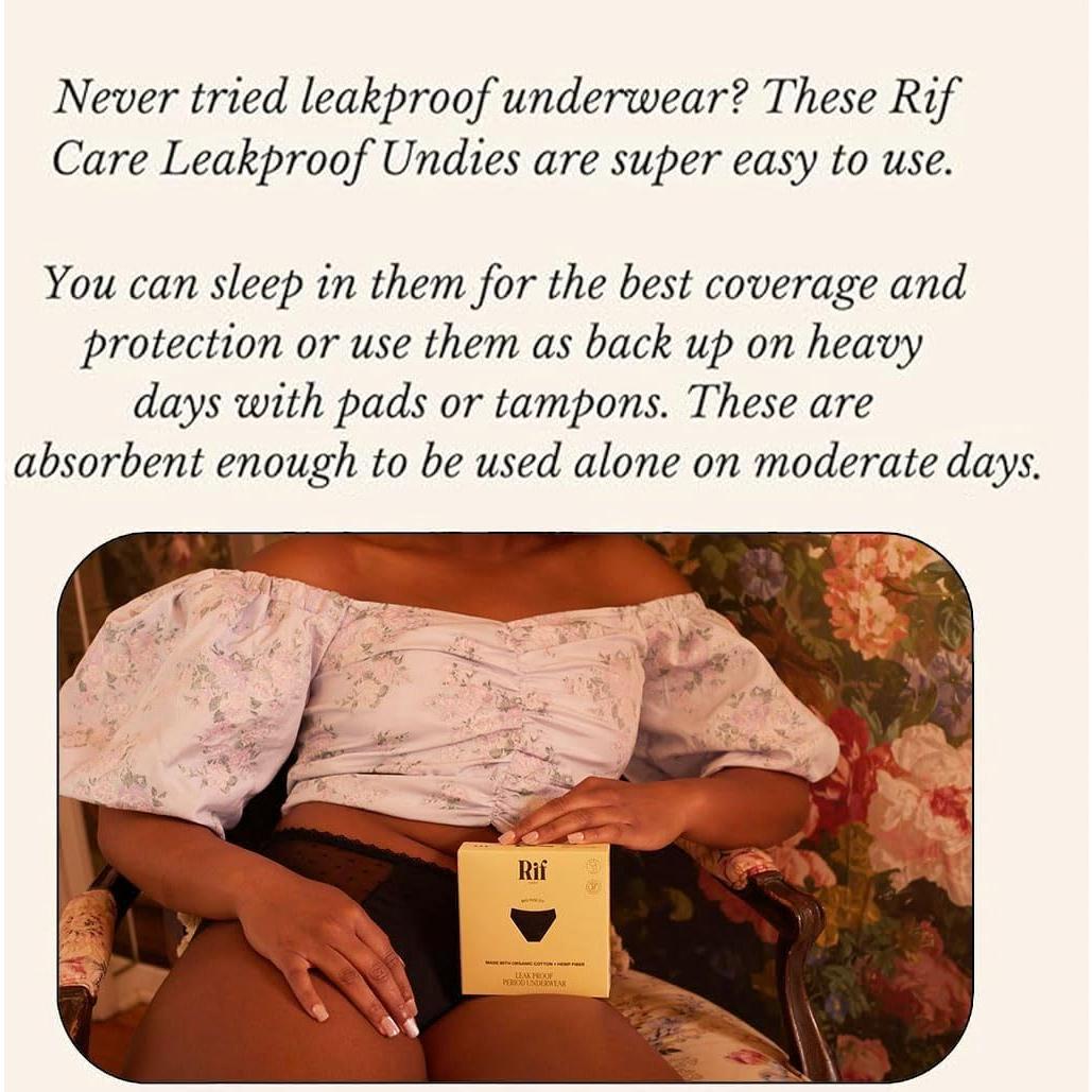 Calzones absorbentes para mujer X-Large | Ropa interior negra