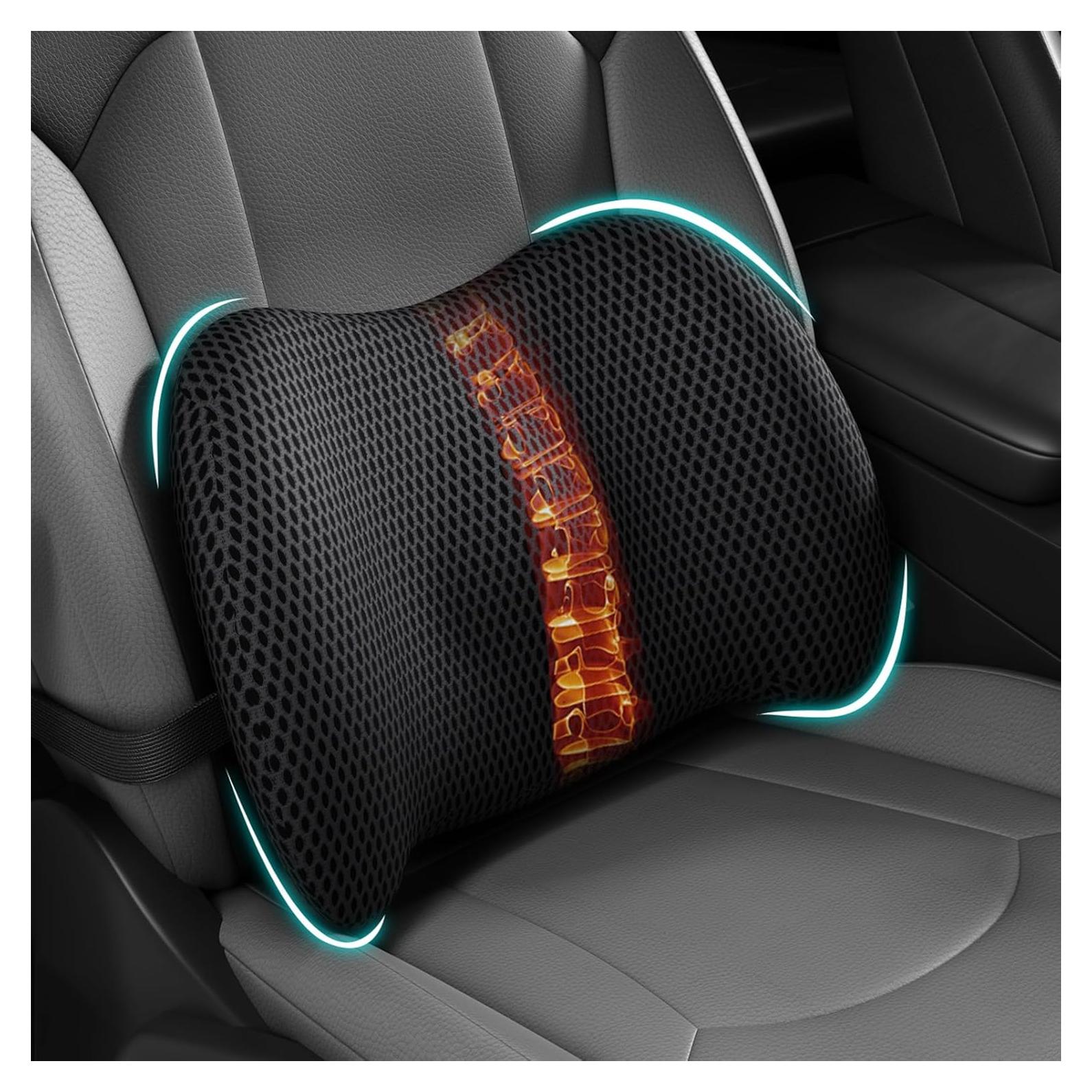 Almohada de Soporte Lumbar BYMECOST Espuma Viscoelástica Negra