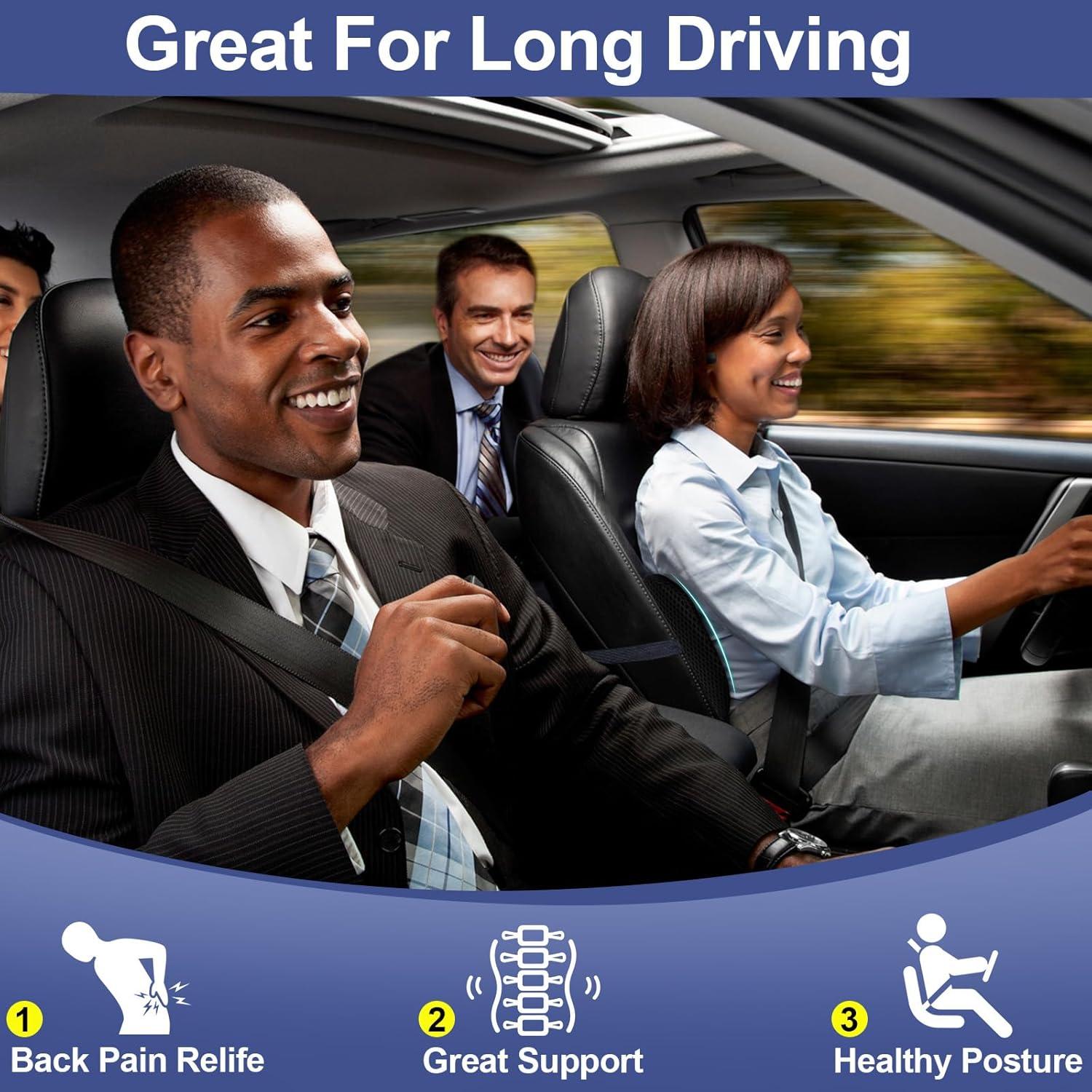 Almohada de Soporte Lumbar BYMECOST Espuma Viscoelástica Negra