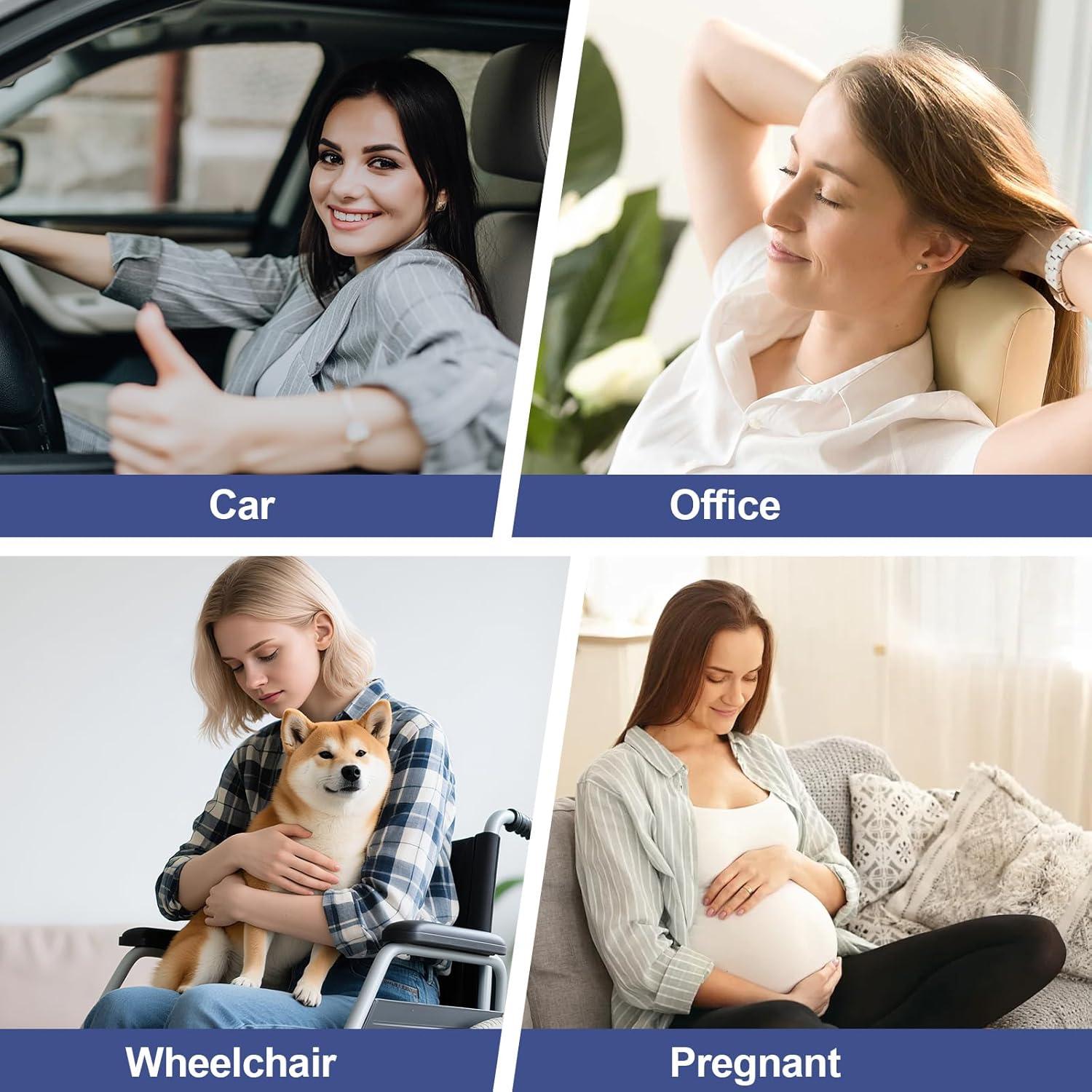 Almohada de Soporte Lumbar BYMECOST Espuma Viscoelástica Negra