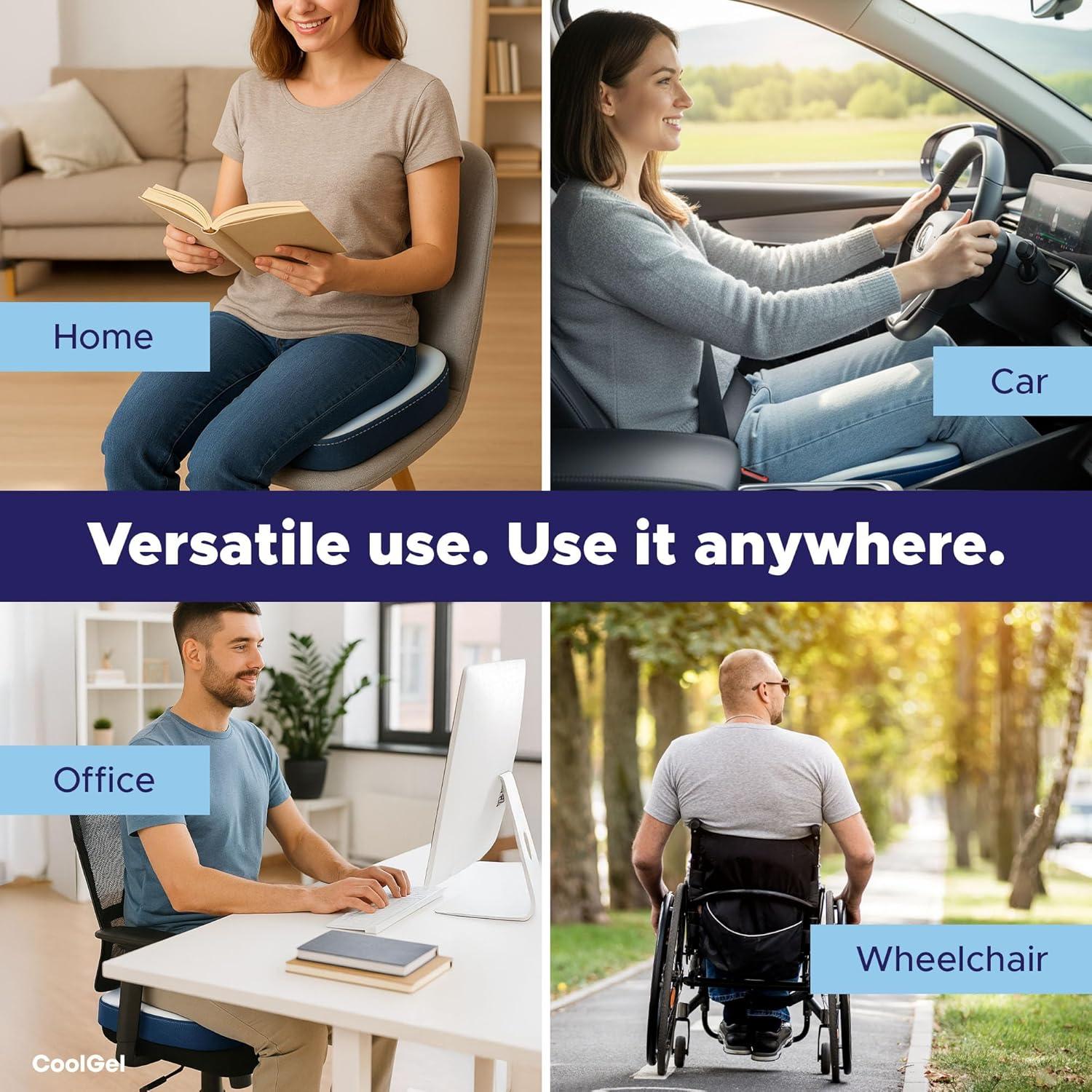 Cojín de Asiento Ergonómico COOL GEL con Espuma de Memoria