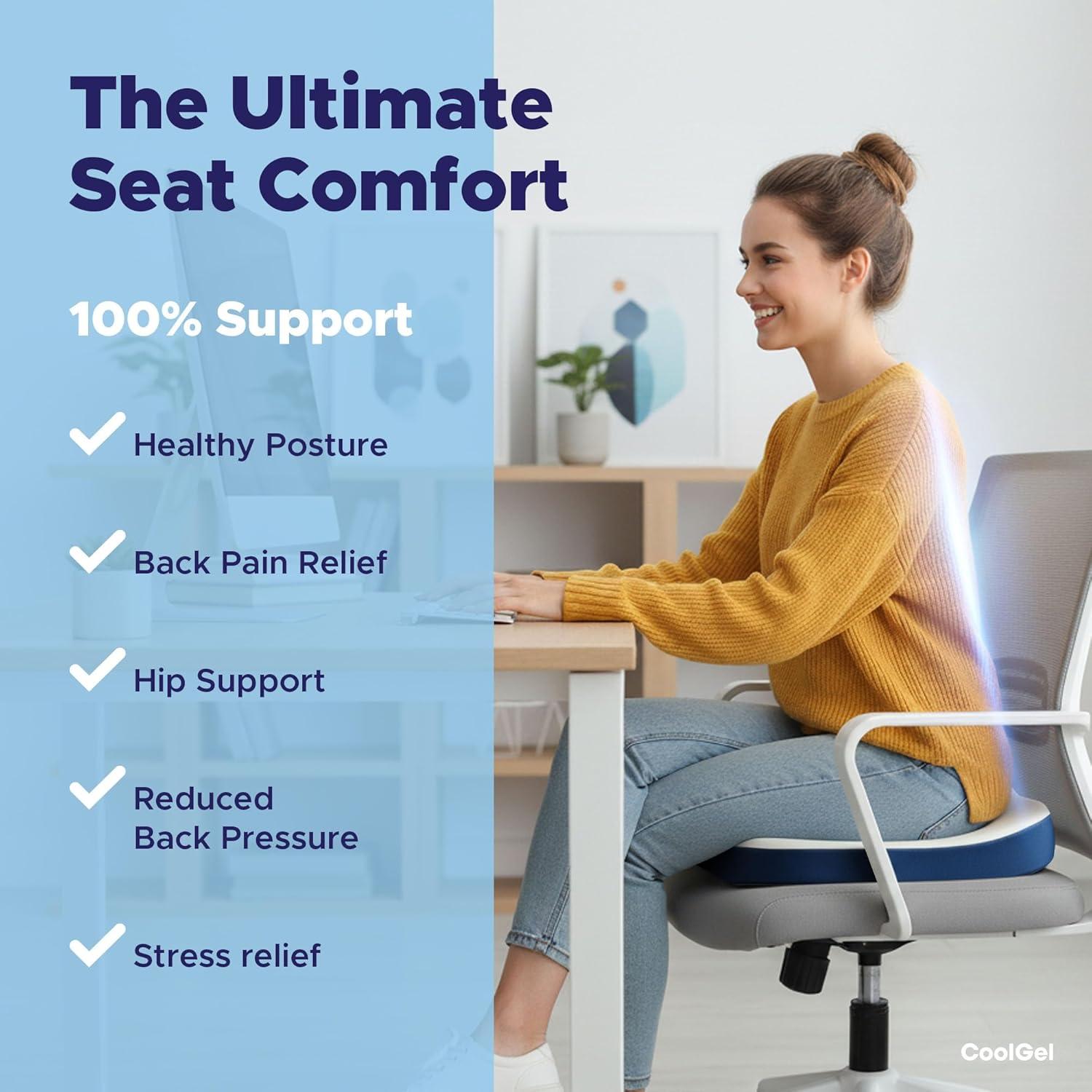 Cojín de Asiento Ergonómico COOL GEL con Espuma de Memoria