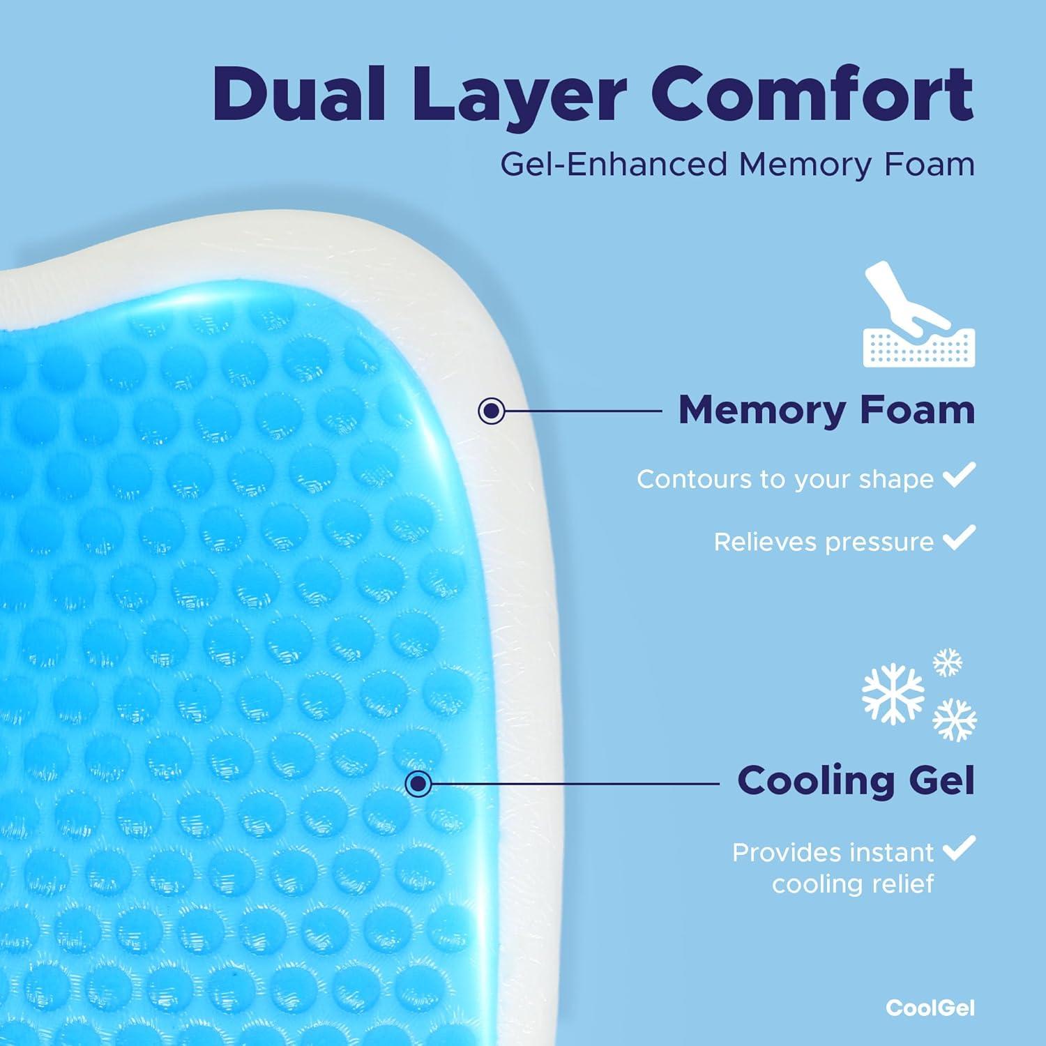 Cojín de Asiento Ergonómico COOL GEL con Espuma de Memoria
