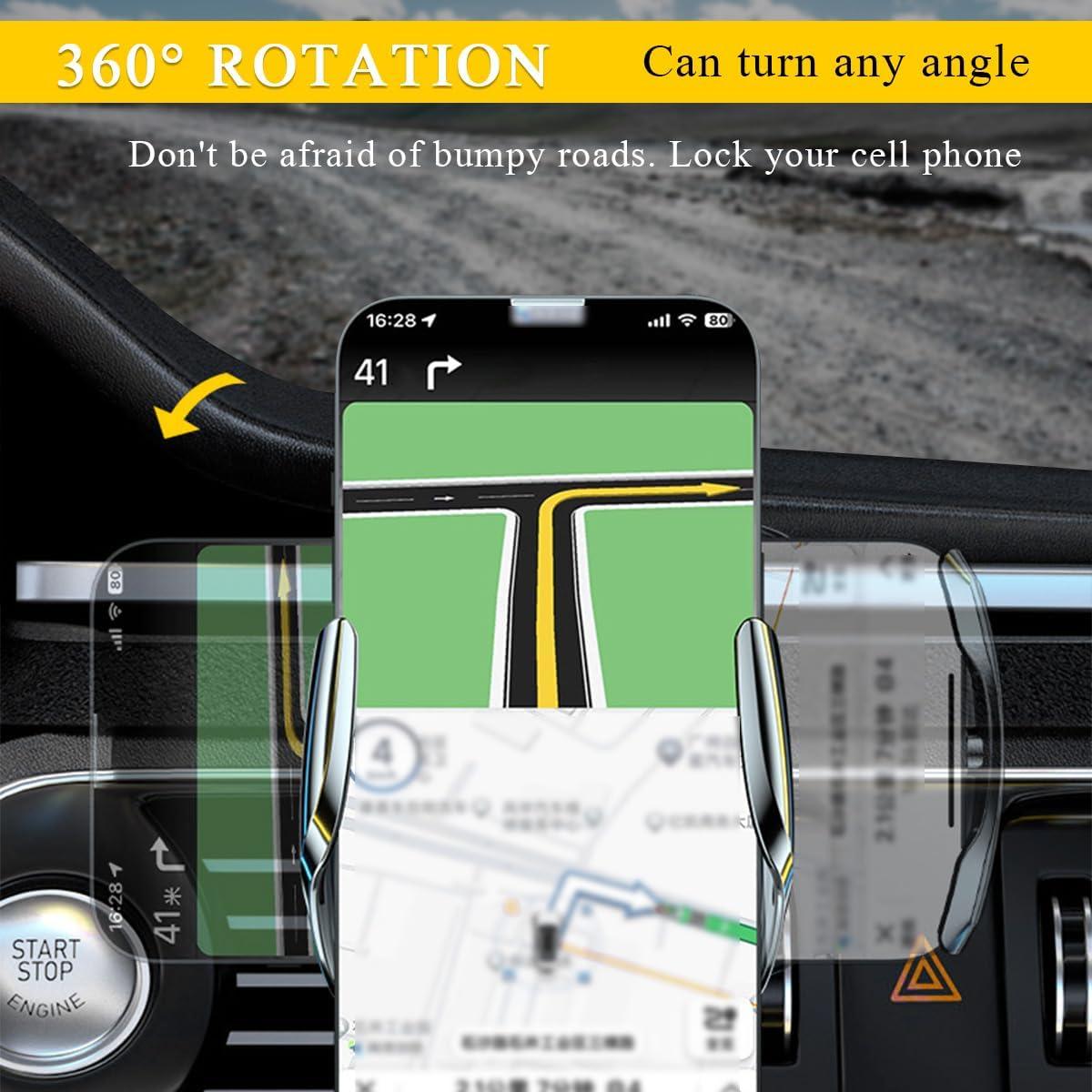 Soporte Cargador Inalámbrico Ohleats 15W para Coche Plata