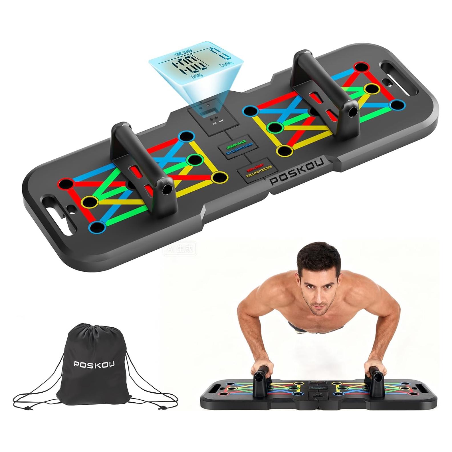 Tabla de Flexiones con Contador POSKOU - Plegable y Duradera