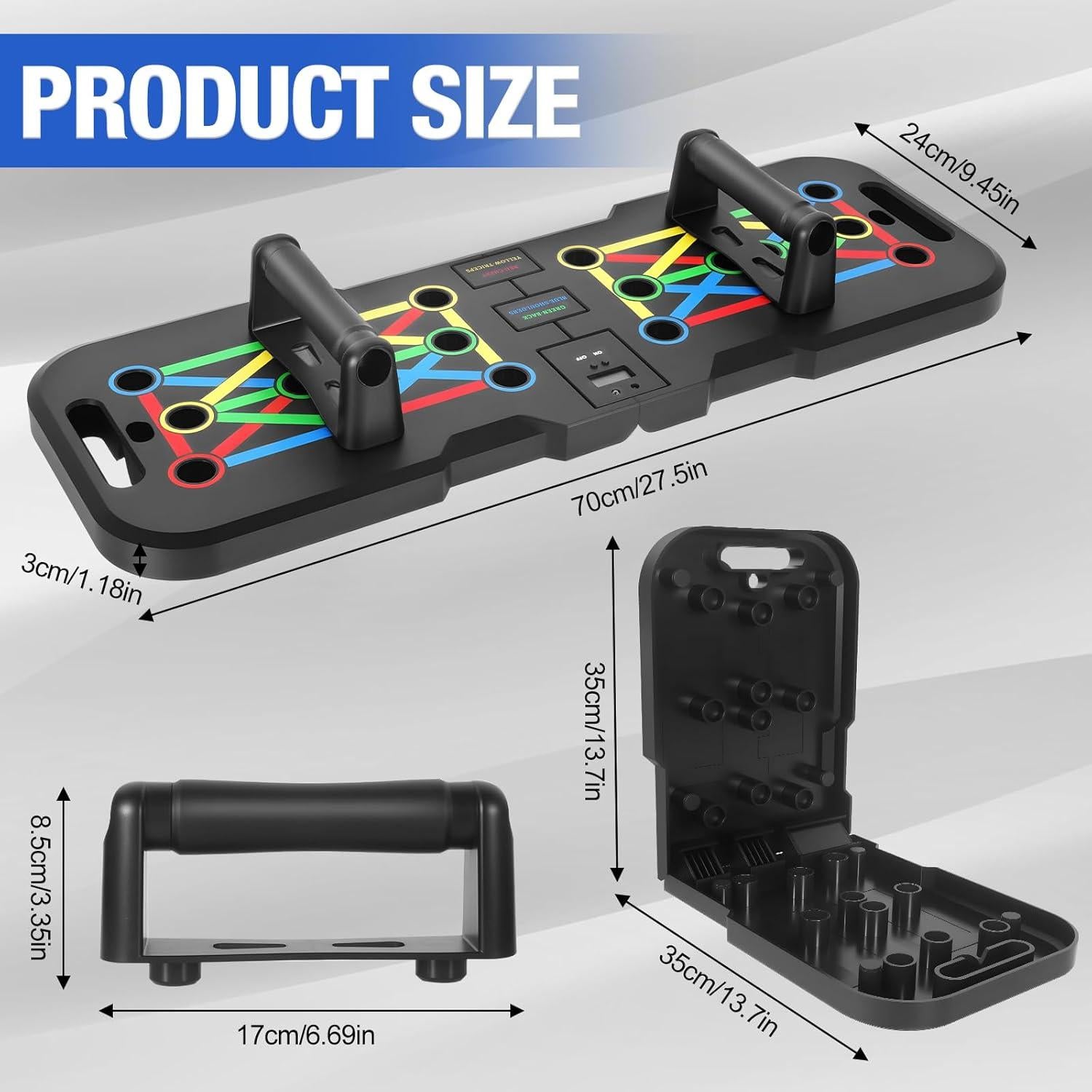 Tabla de Flexiones con Contador POSKOU - Plegable y Duradera