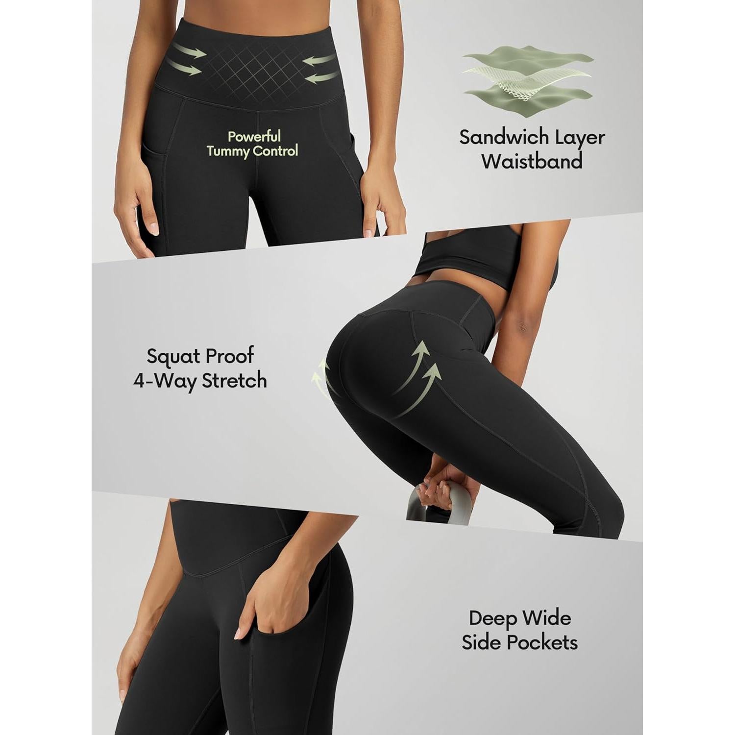 Leggings de Yoga ODODOS para Mujeres - Cintura Alta, 63.5 cm