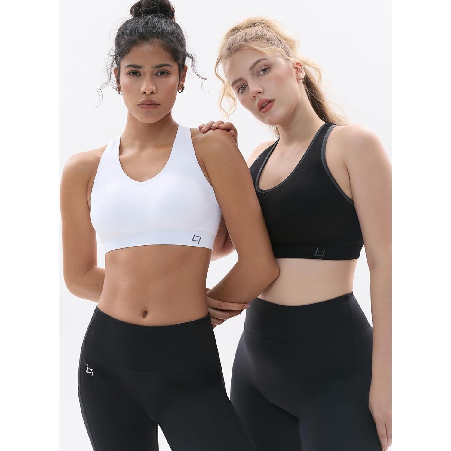 Sujetador Deportivo FITTIN Mujer Mediano 3 Pzas Gris Negro Plateado