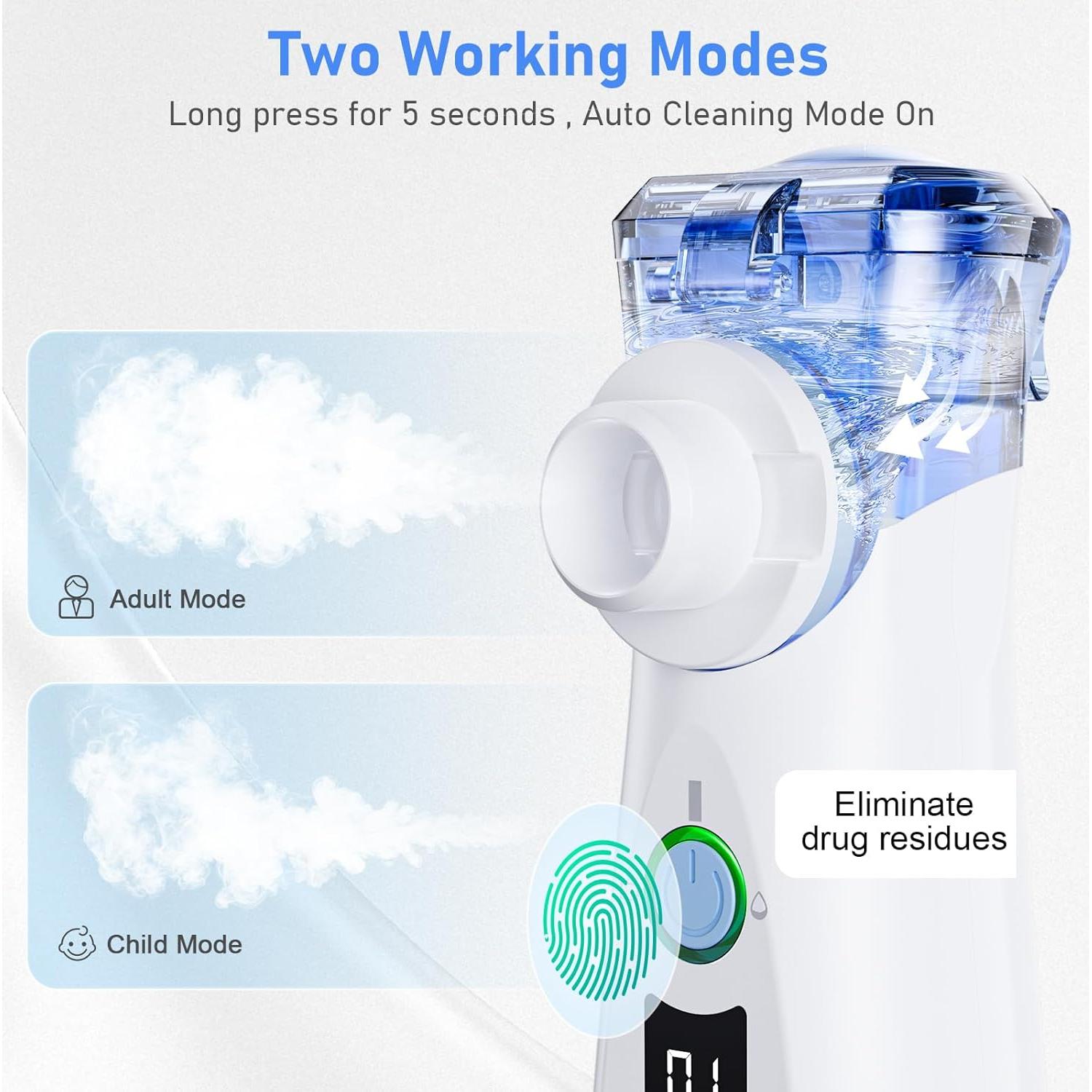 Nebulizador Portátil VCBB USB-C Ultra-Fino para Adultos y Niños