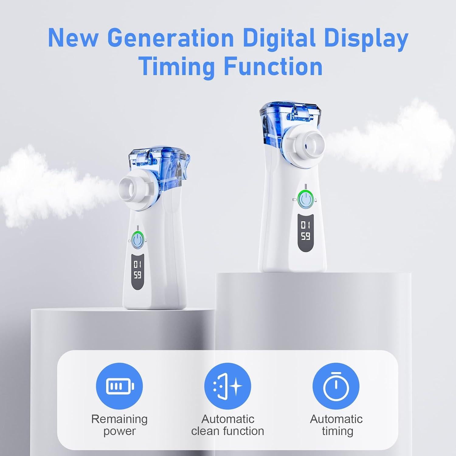 Nebulizador Portátil VCBB USB-C Ultra-Fino para Adultos y Niños