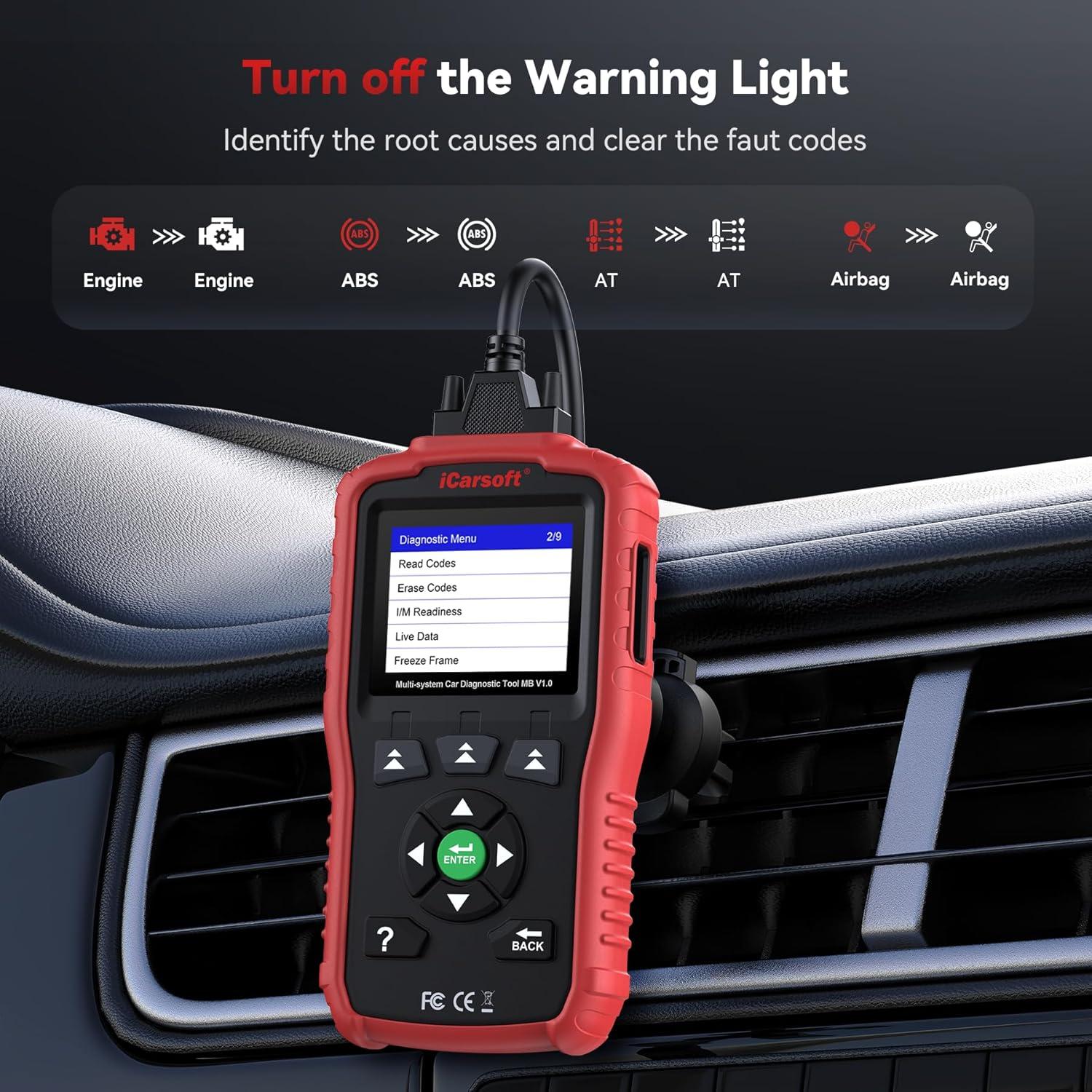 Escáner OBD2 iCarsoft MB V1.0 para Benz y Smart