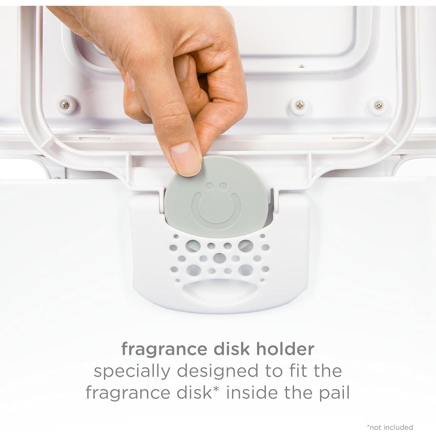 Cubo de Pañales para Adultos Ubbi, Acero Inoxidable Blanco, 49.2L