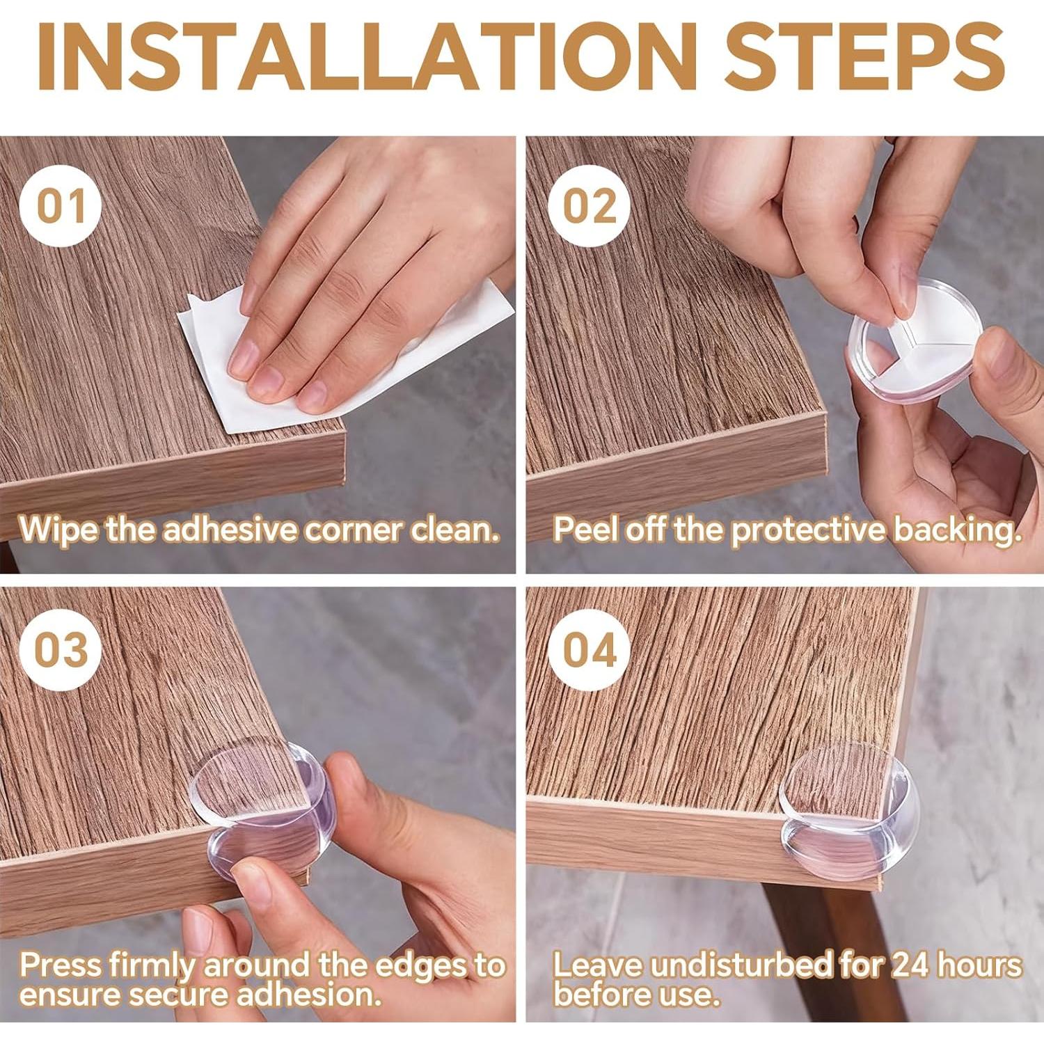 Paquete de 16 Protectores de Esquinas Transparentes Liqqlex