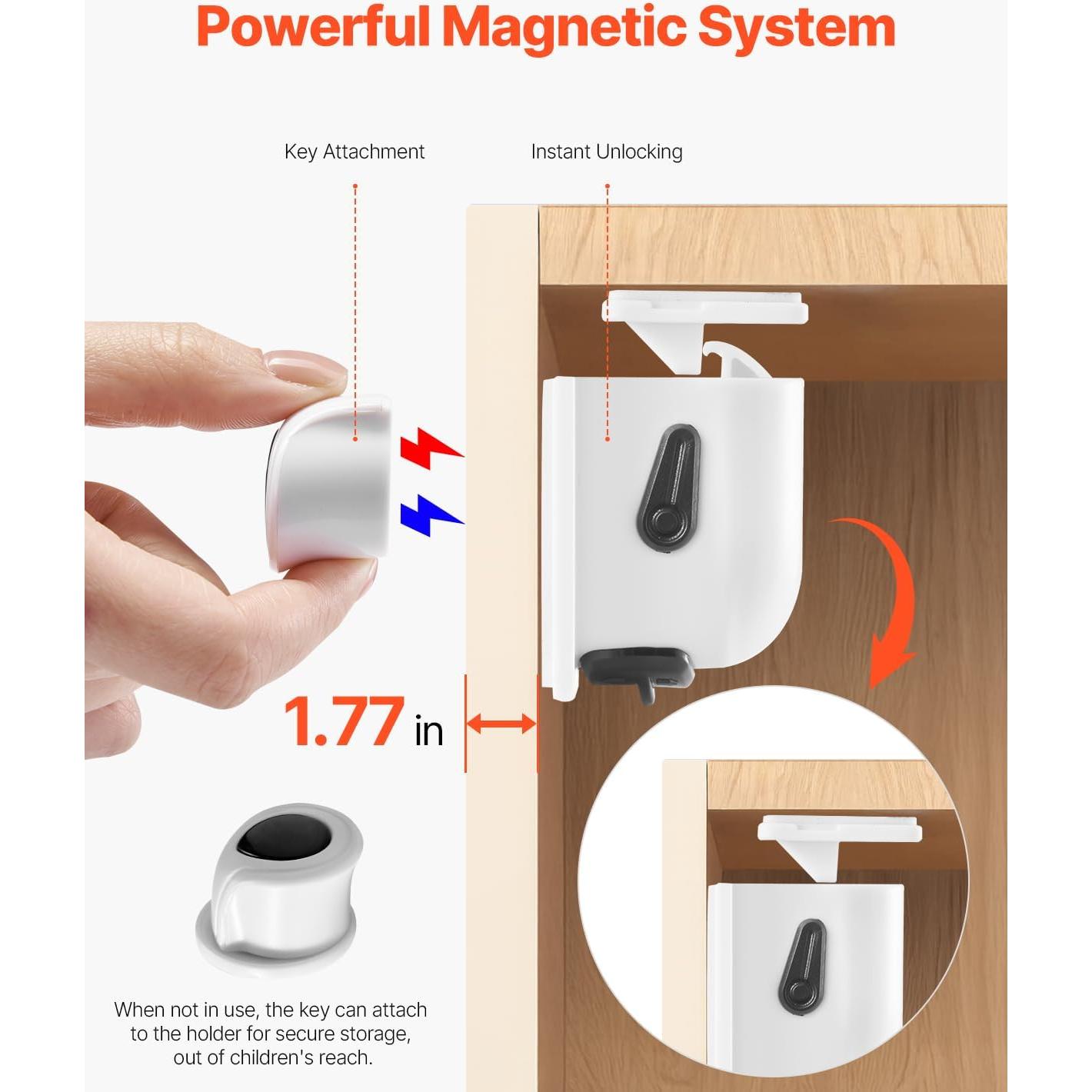 Cerraduras Magnéticas de Seguridad VEVOR para Niños - 20 Paquetes