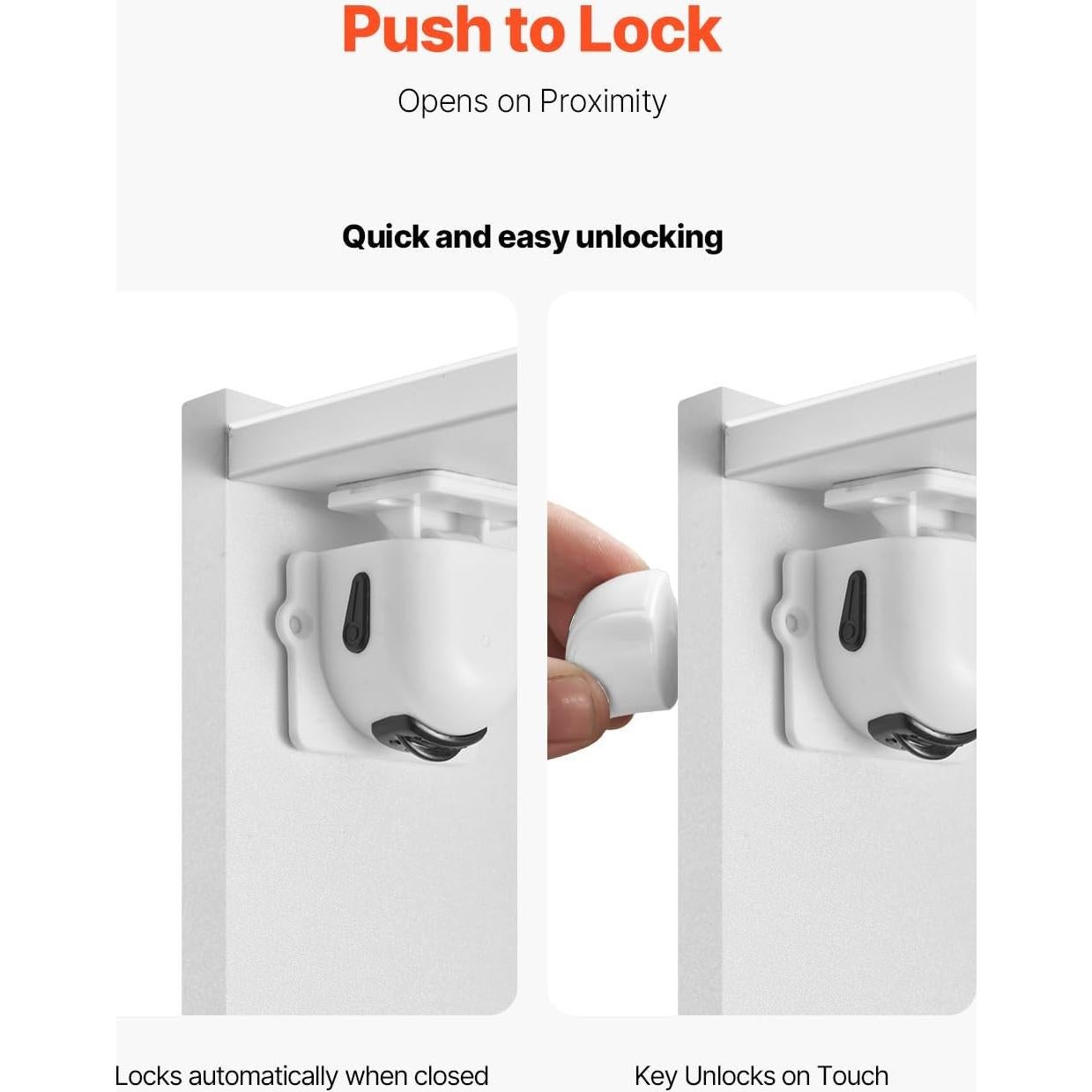 Cerraduras Magnéticas de Seguridad VEVOR para Niños - 20 Paquetes