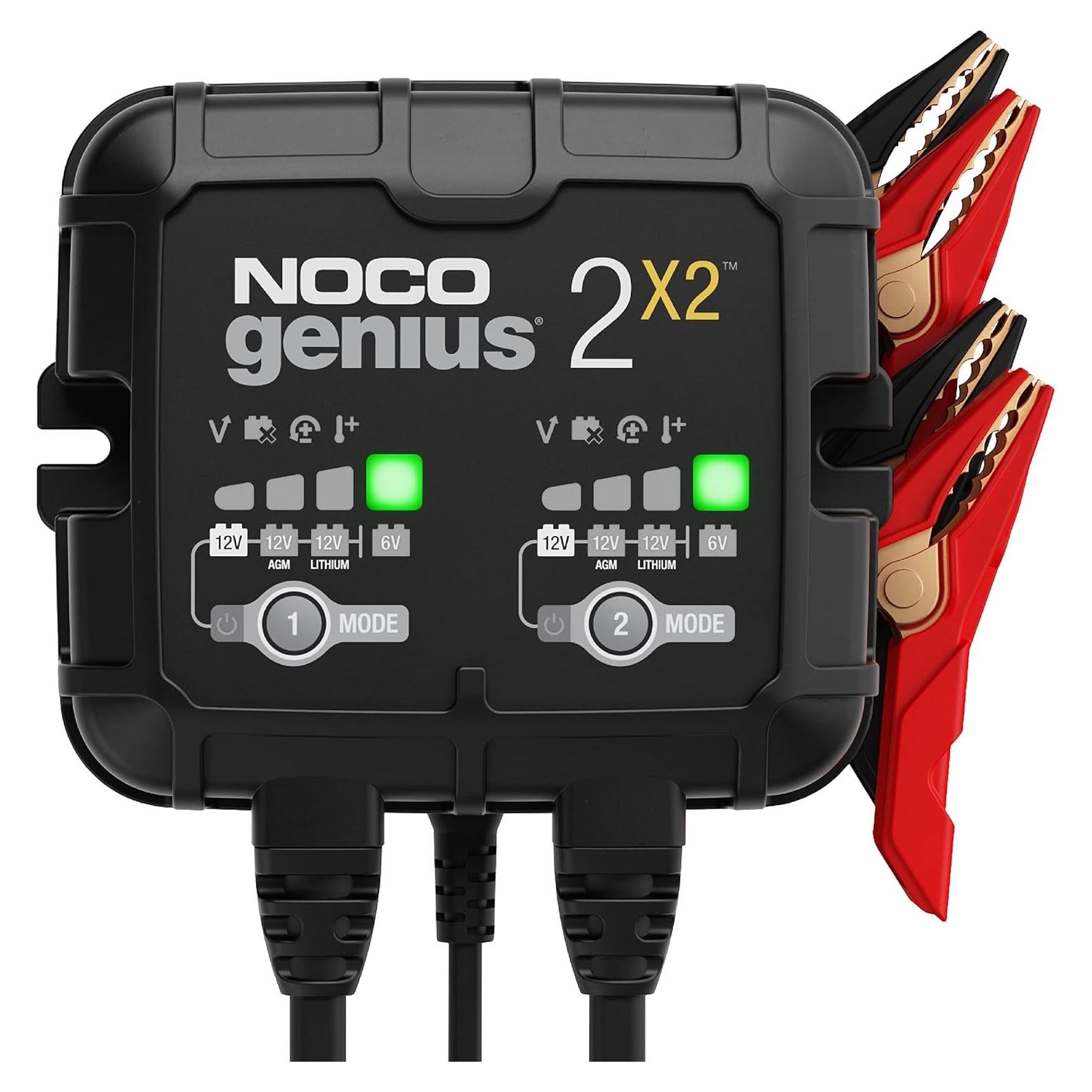 Cargador de Baterías NOCO GENIUS2X2 4A 6V/12V 2 Bancos