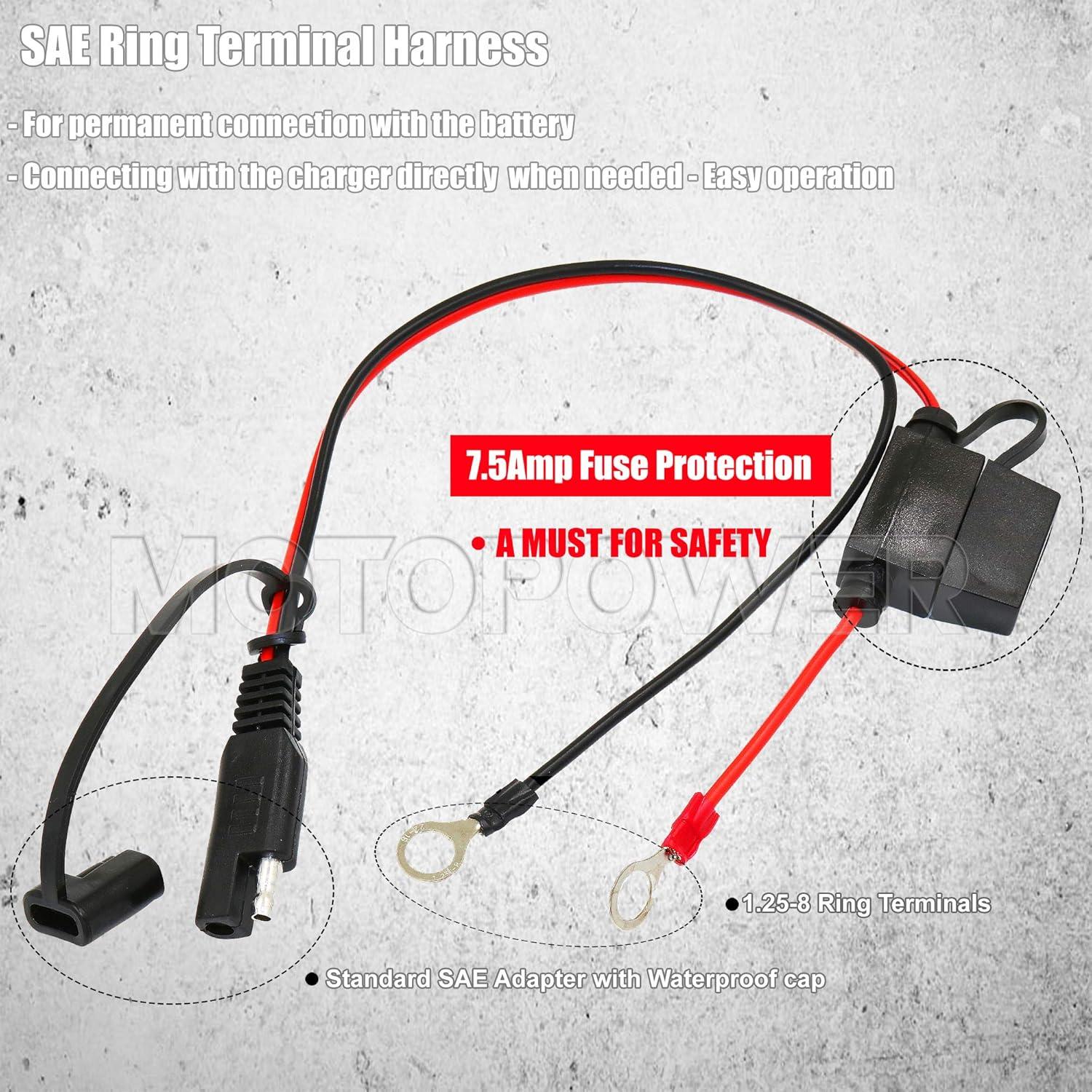 Cargador Automático MOTOPOWER MP00206A 12V 1.5A para Baterías