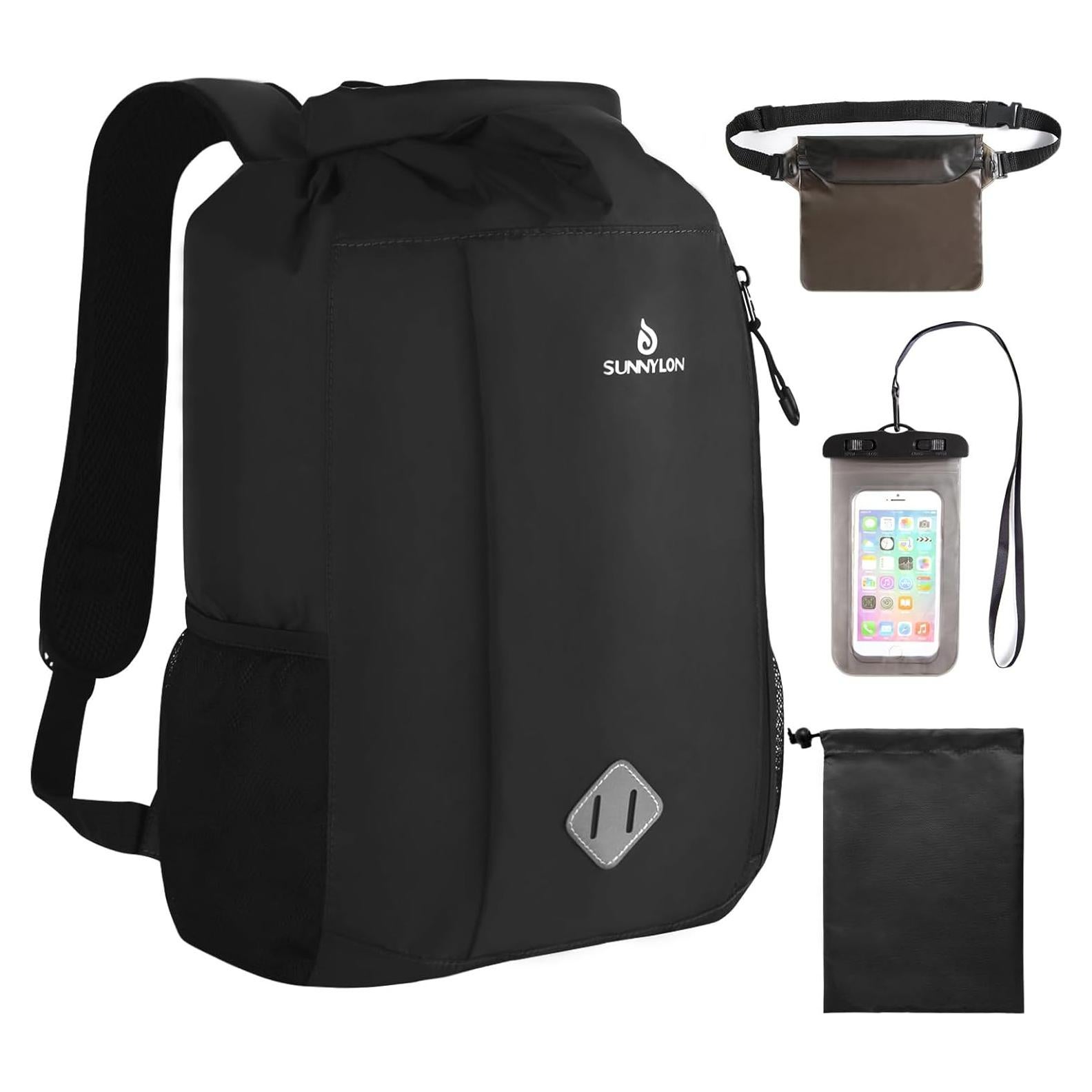 Mochila Impermeable 20L SL005 G con Funda para Teléfono