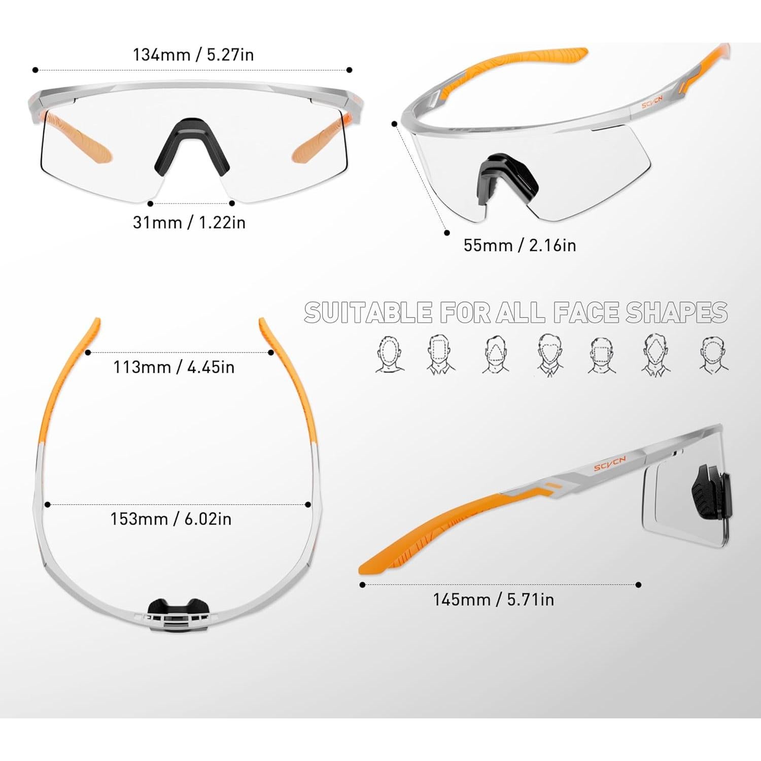 Gafas de Ciclismo SCVCN S120 Fotoquímicas UV400 TR90