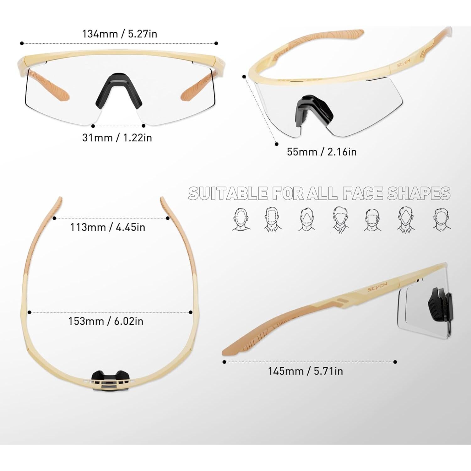 Gafas de Ciclismo SCVCN S120 Fotoquímicas UV400 TR90