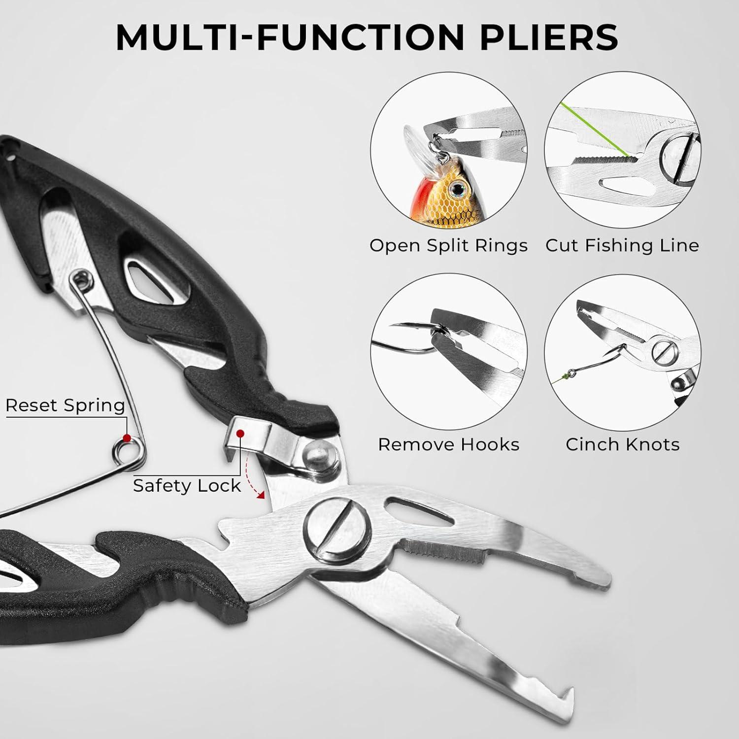 Kit de Señuelos de Agua Dulce MadBite 143pcs con Caja y Alicates