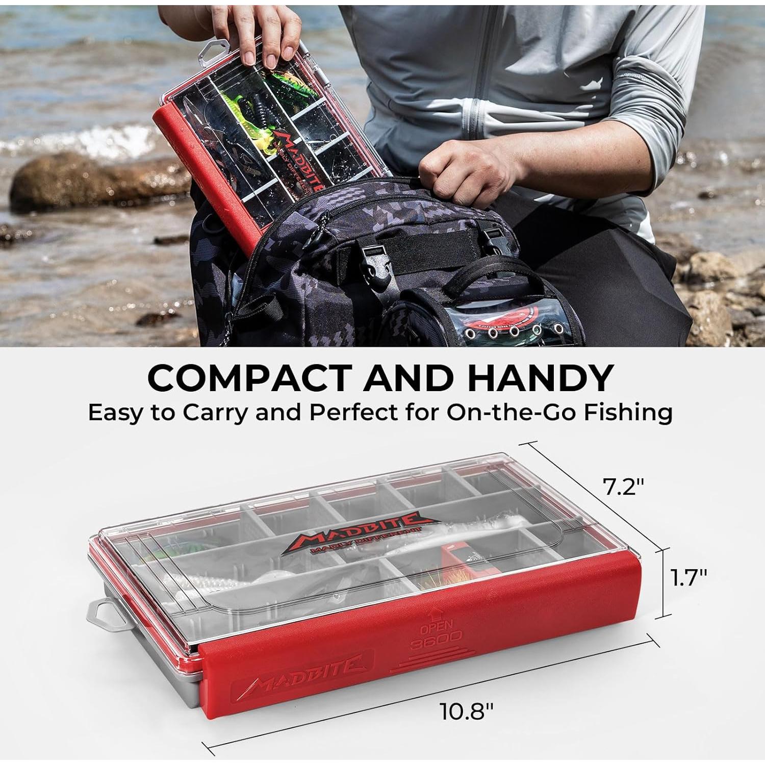 Kit de Señuelos de Agua Dulce MadBite 143pcs con Caja y Alicates