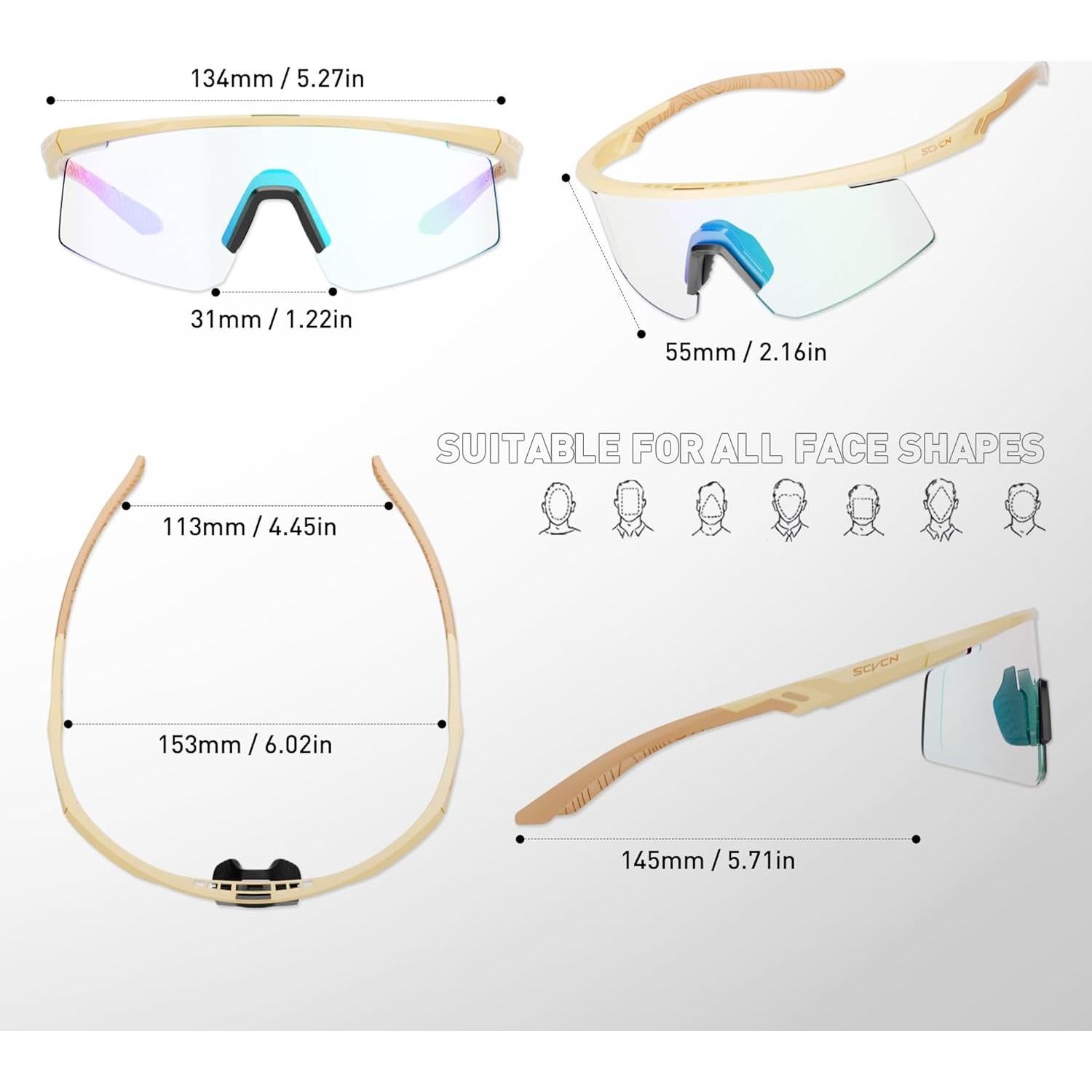 Gafas de Ciclismo SCVCN S120 Fotoquímicas UV400 TR90