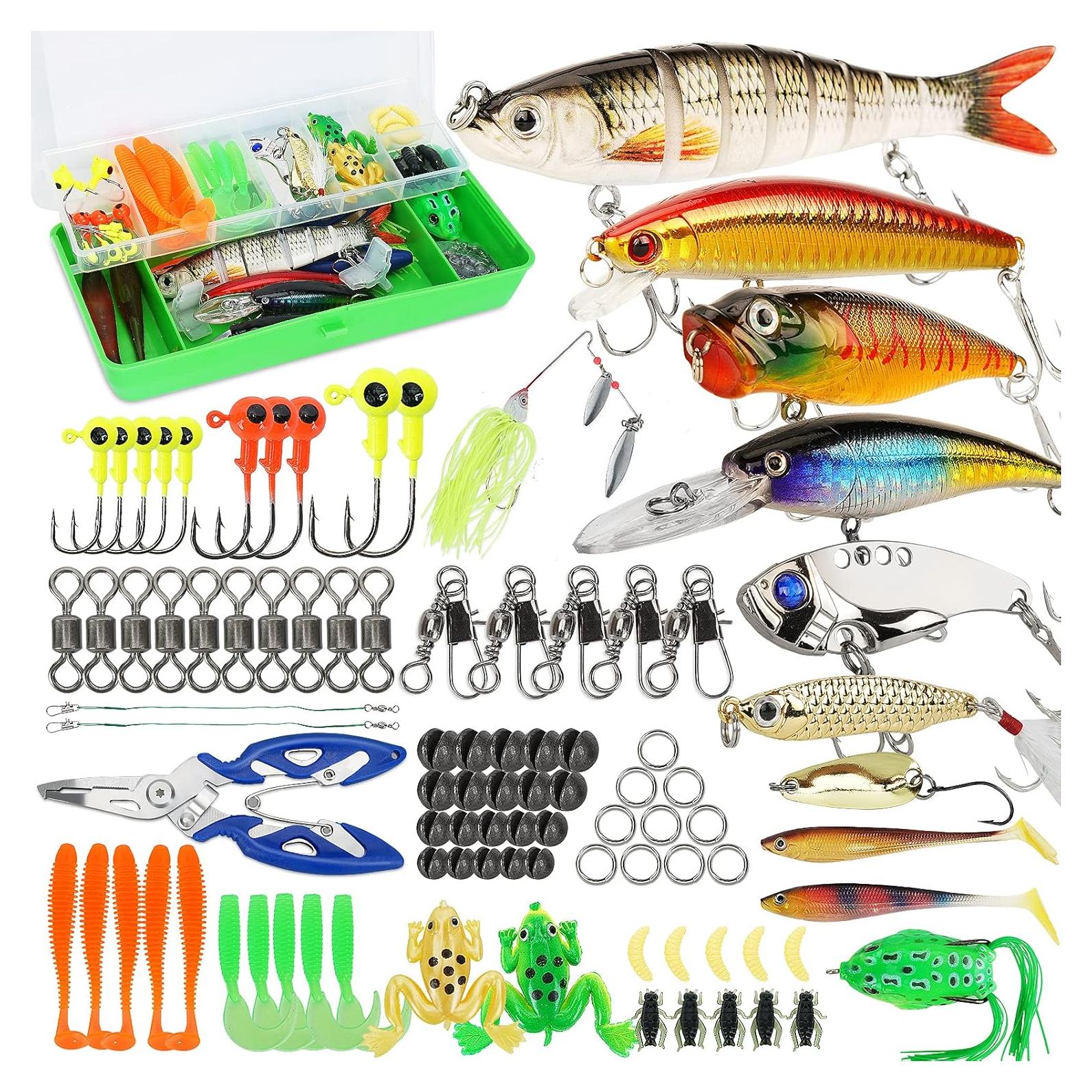 Kit de Pesca SMMYMGF 92pcs con Cebos y Accesorios