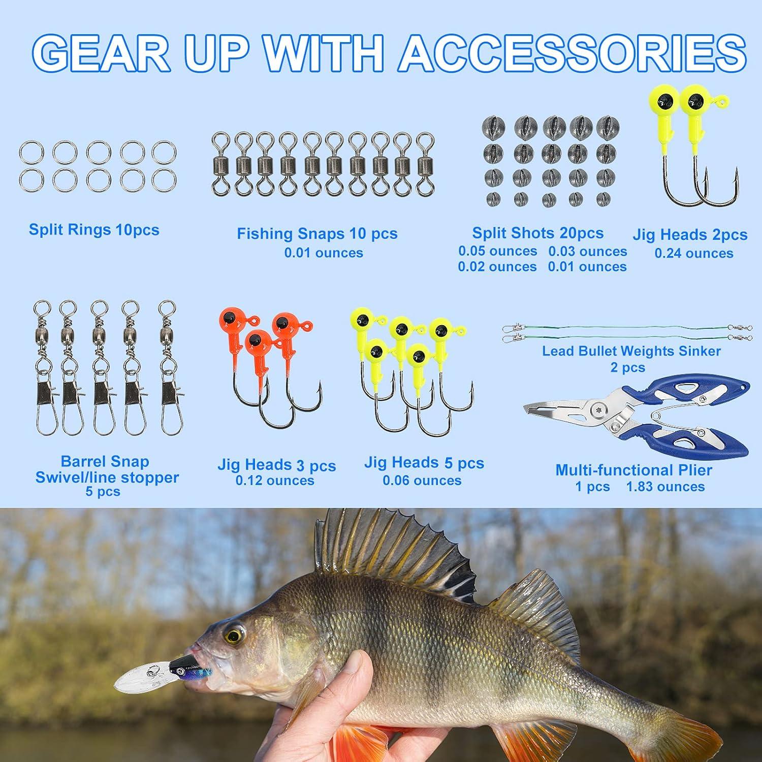 Kit de Pesca SMMYMGF 92pcs con Cebos y Accesorios