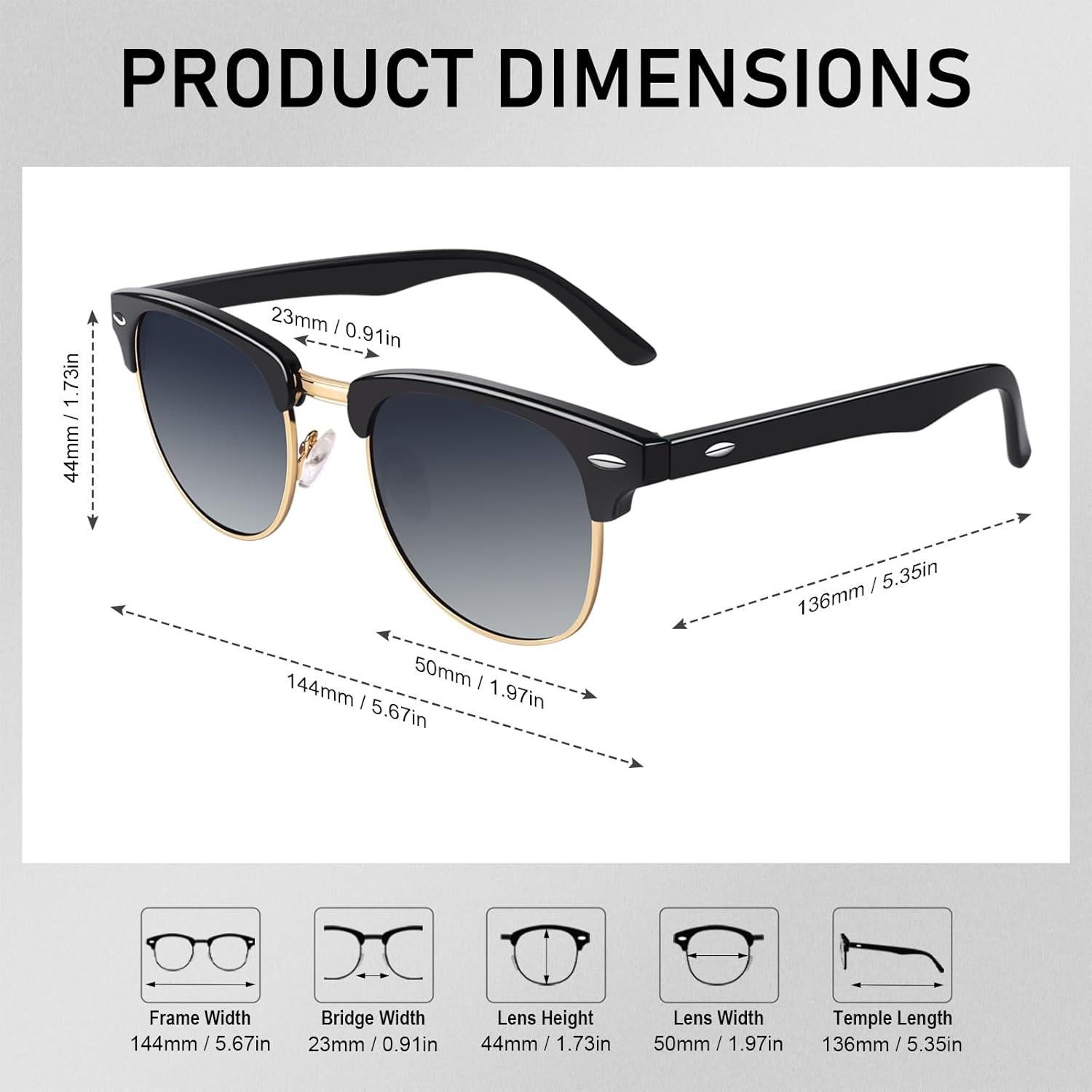 Gafas de Sol GQUEEN GQO6 Polarizadas Clásicas para Hombres y Mujeres