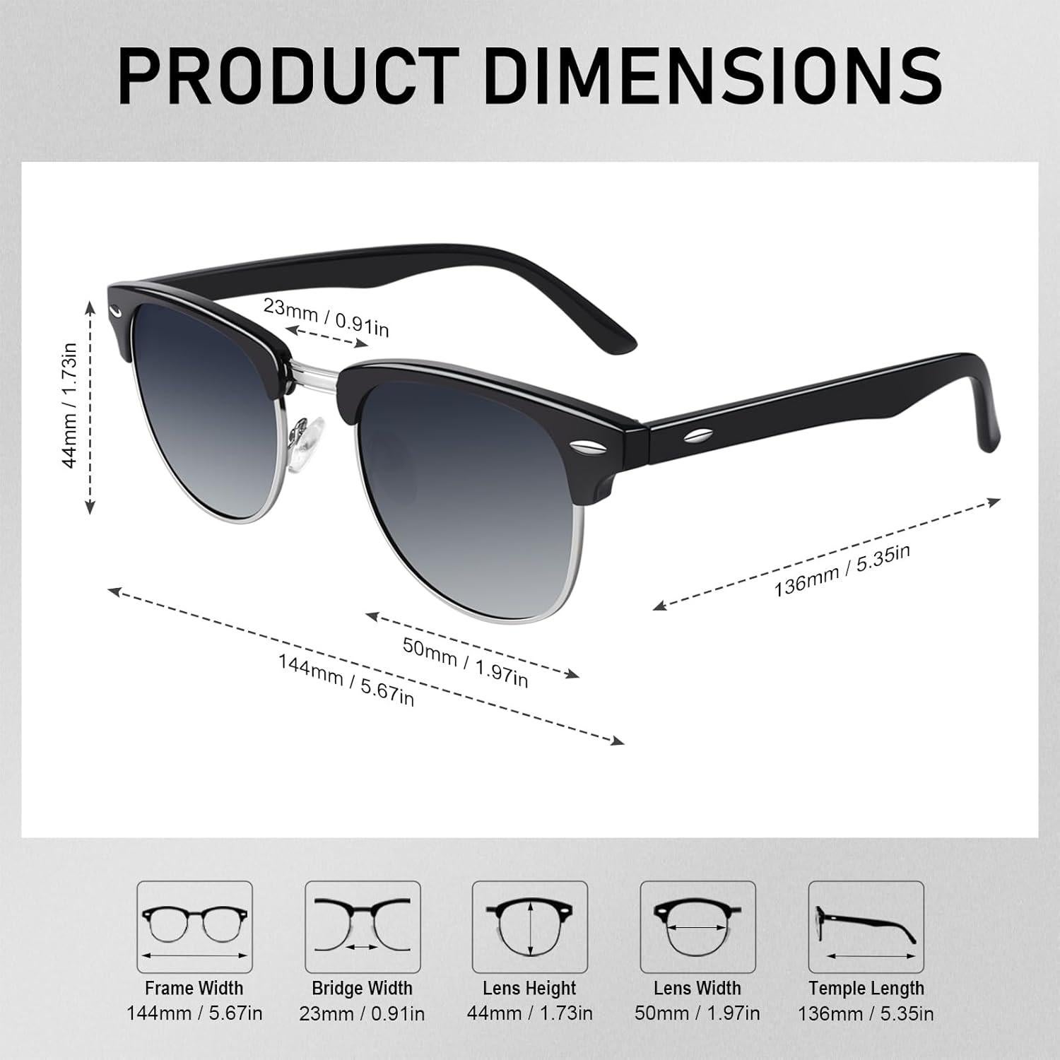 Gafas de Sol GQUEEN GQO6 Polarizadas Clásicas para Todos