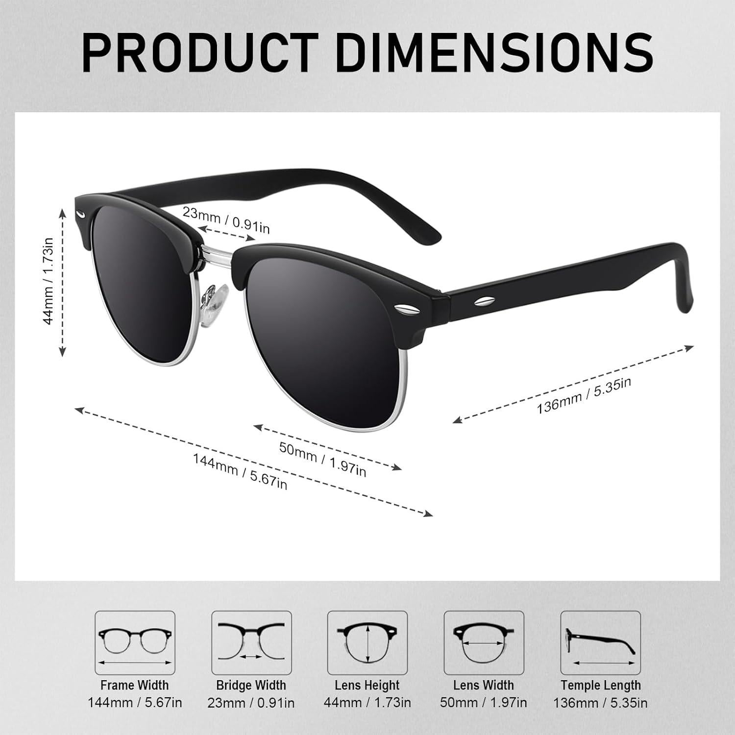 Gafas de Sol GQUEEN Polarizadas Clásicas para Hombres y Mujeres